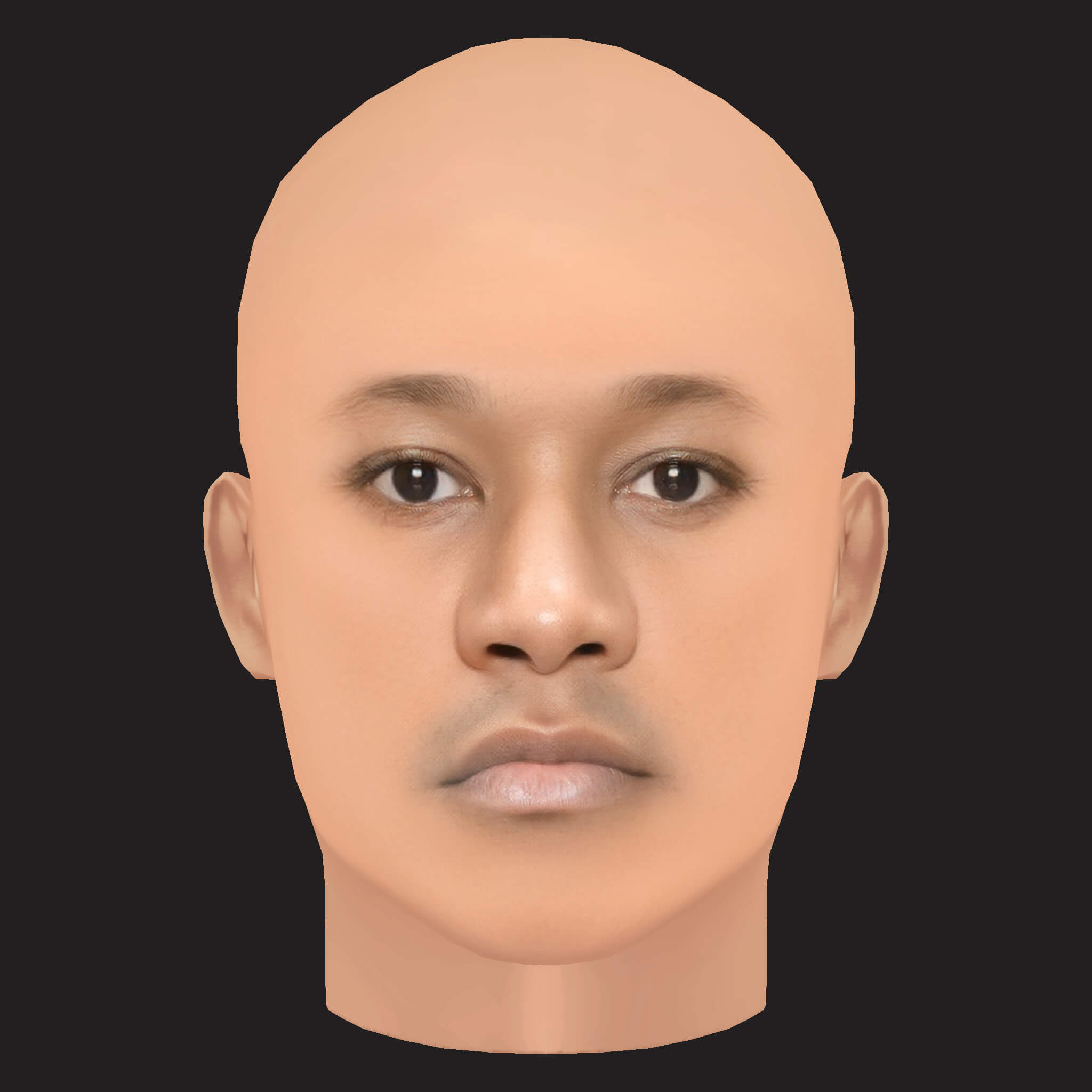 Low Poly Mac Miller Rapper Head 3D Model