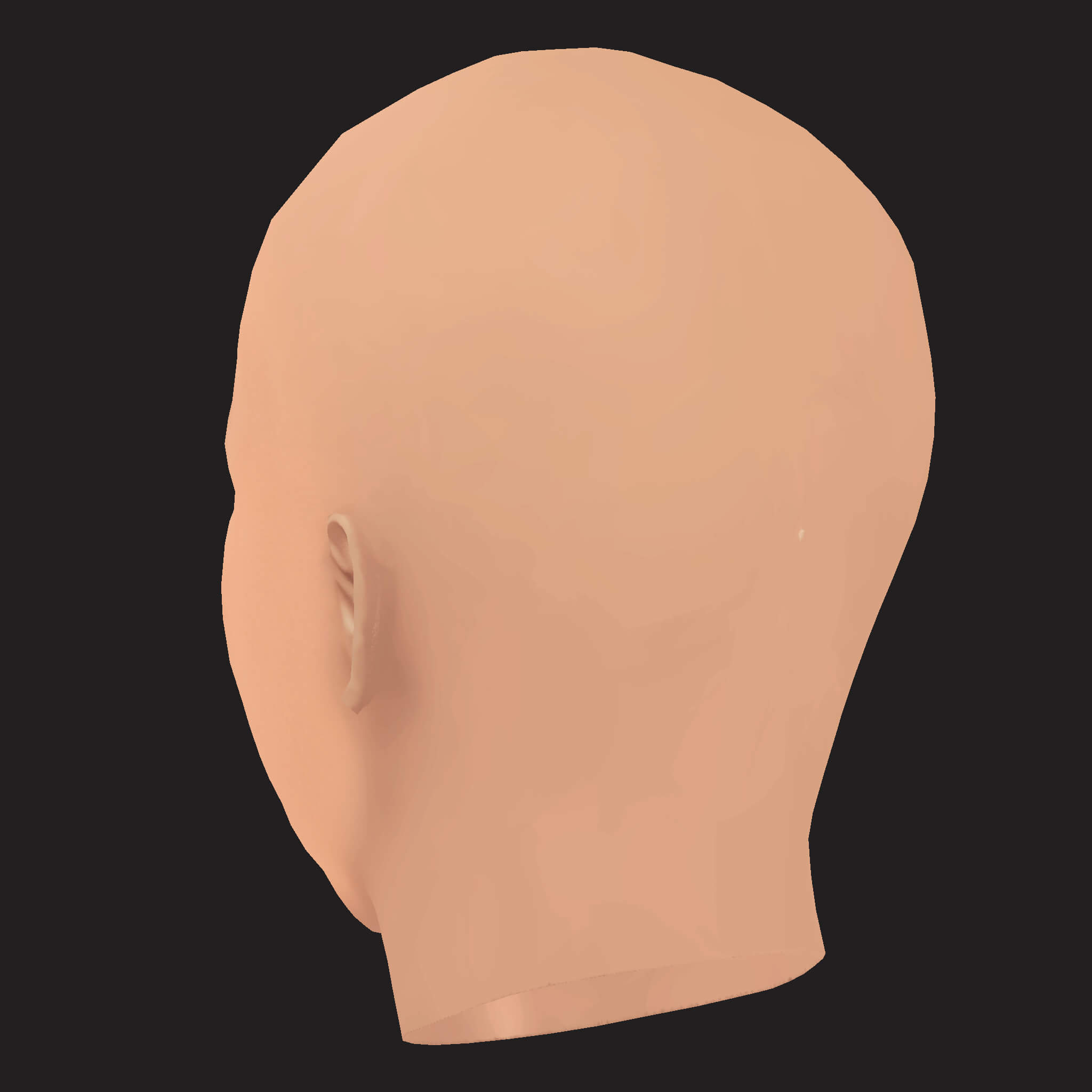 Low Poly Mac Miller Rapper Head 3D Model