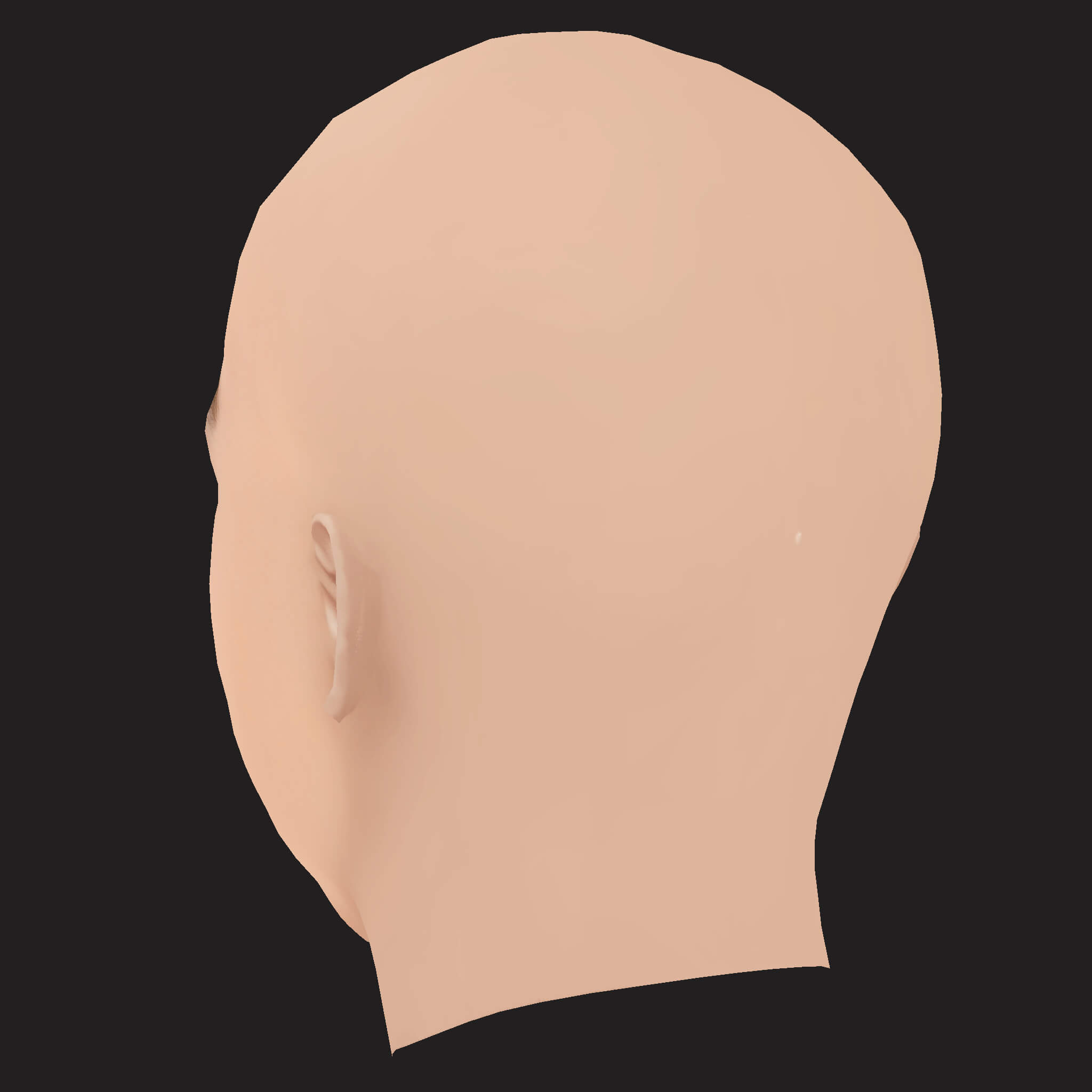 Low Poly Machine Gun Kelly Rapper Head 3D Model