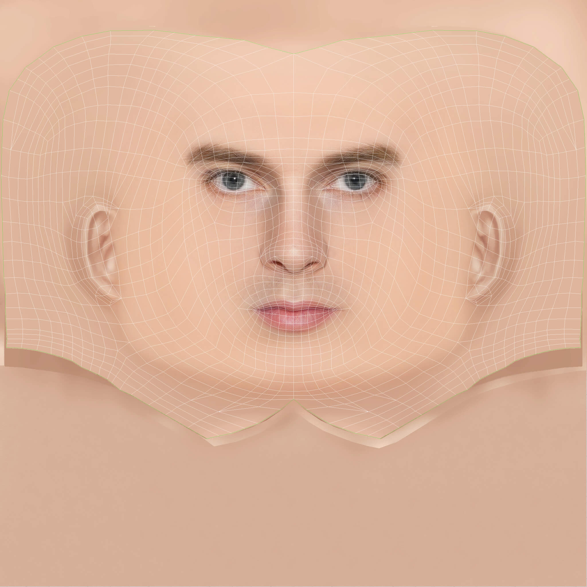 Low Poly Machine Gun Kelly Rapper Head 3D Model