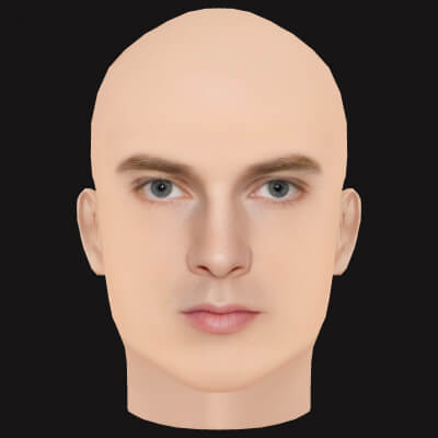 Low Poly Machine Gun Kelly Rapper Head