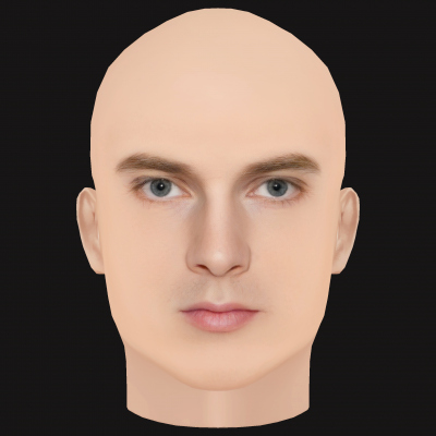 Low Poly Machine Gun Kelly Rapper Head