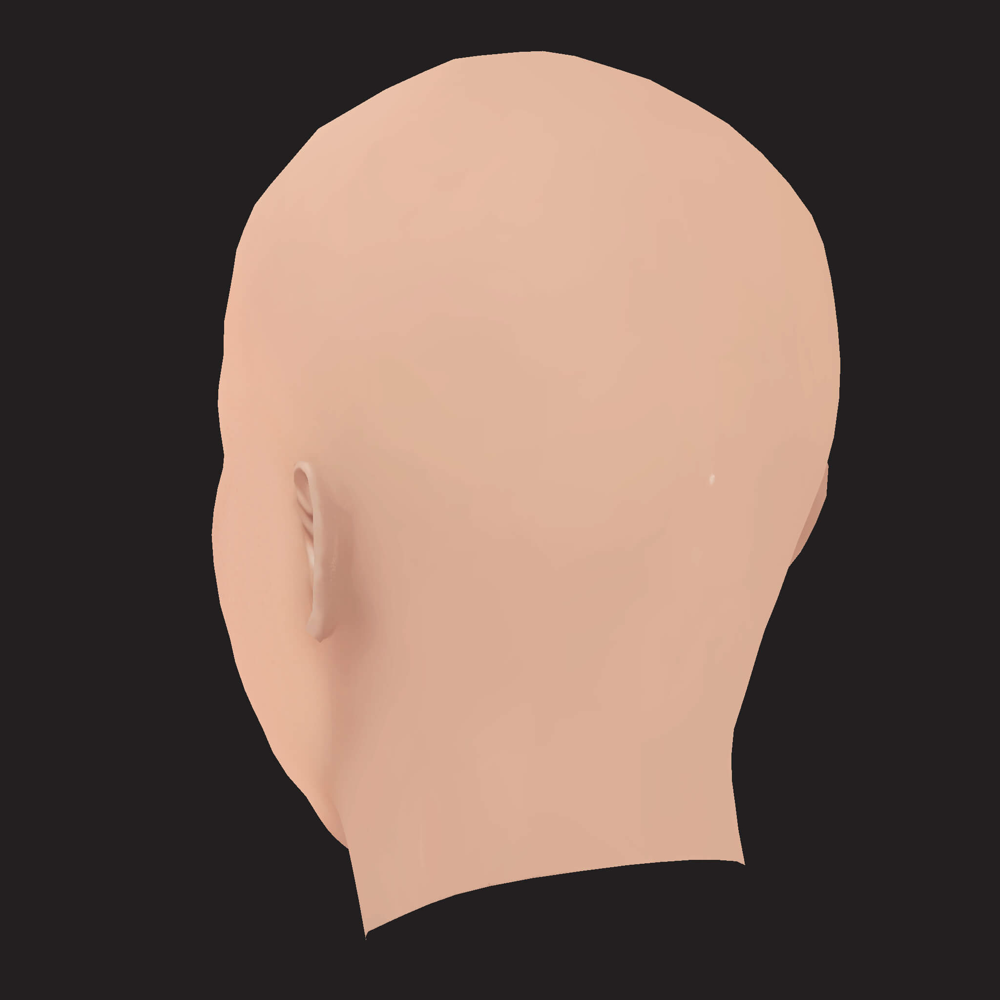 Low Poly Macklemore Rapper Head 3D Model