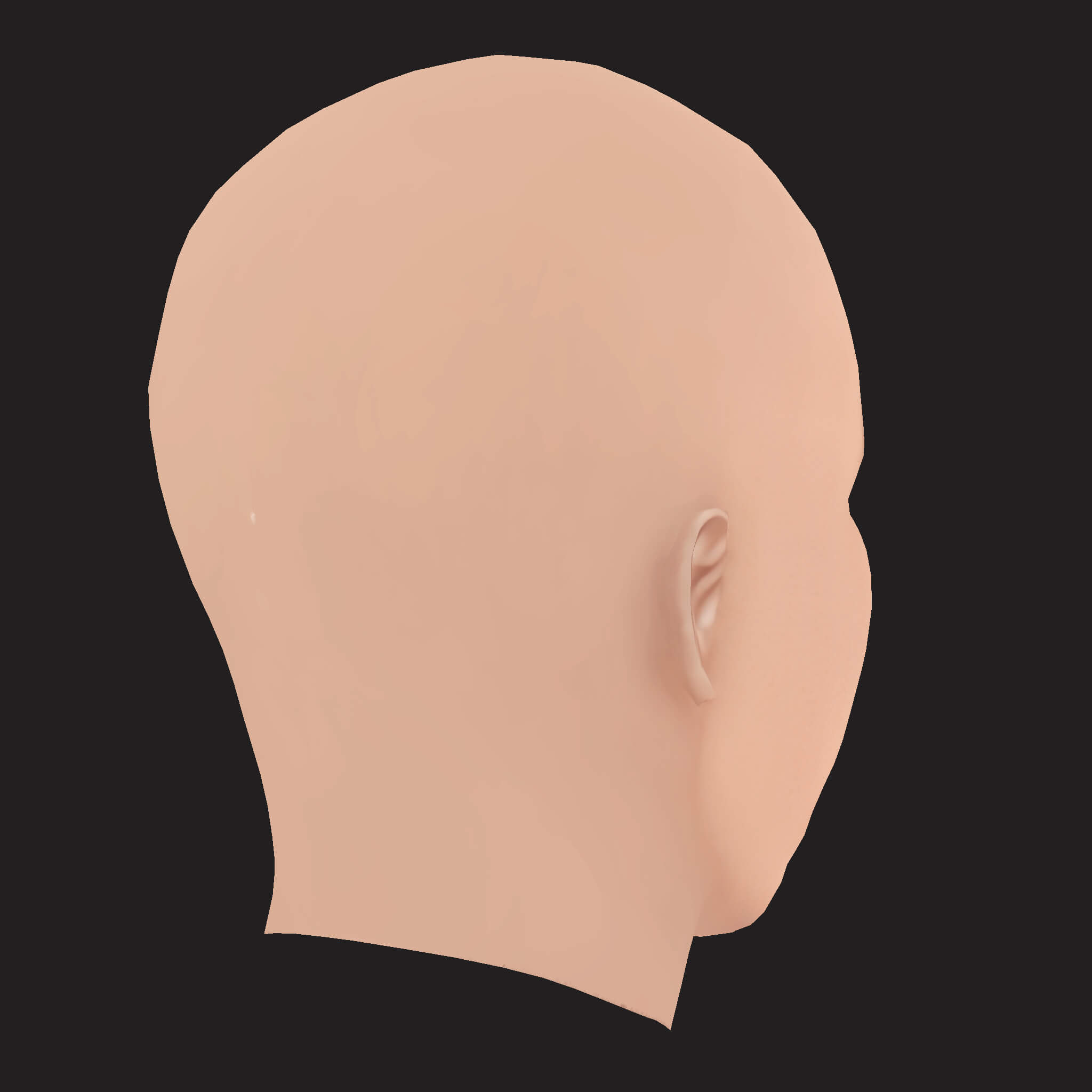 Low Poly Macklemore Rapper Head 3D Model