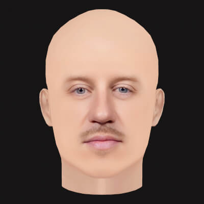 Low Poly Macklemore Rapper Head