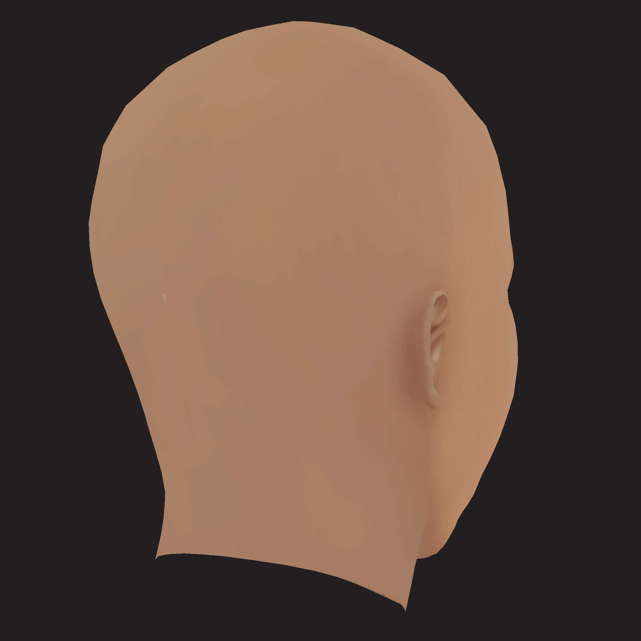 Low Poly Meek Mill Rapper Head 3D Model