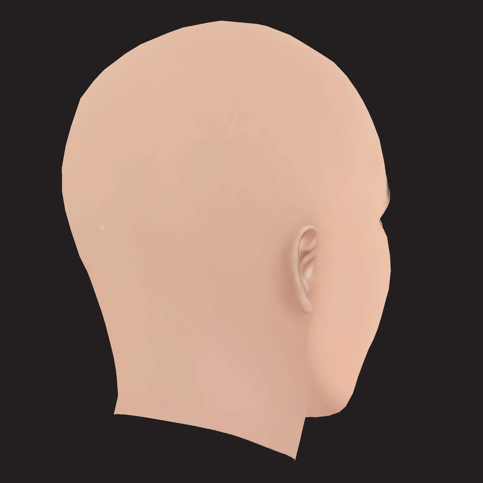 Low Poly Naezy Rapper Head 3D Model