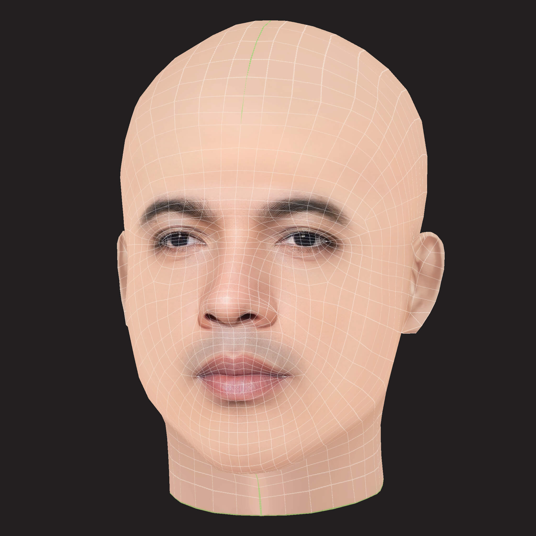 Low Poly Naezy Rapper Head 3D Model