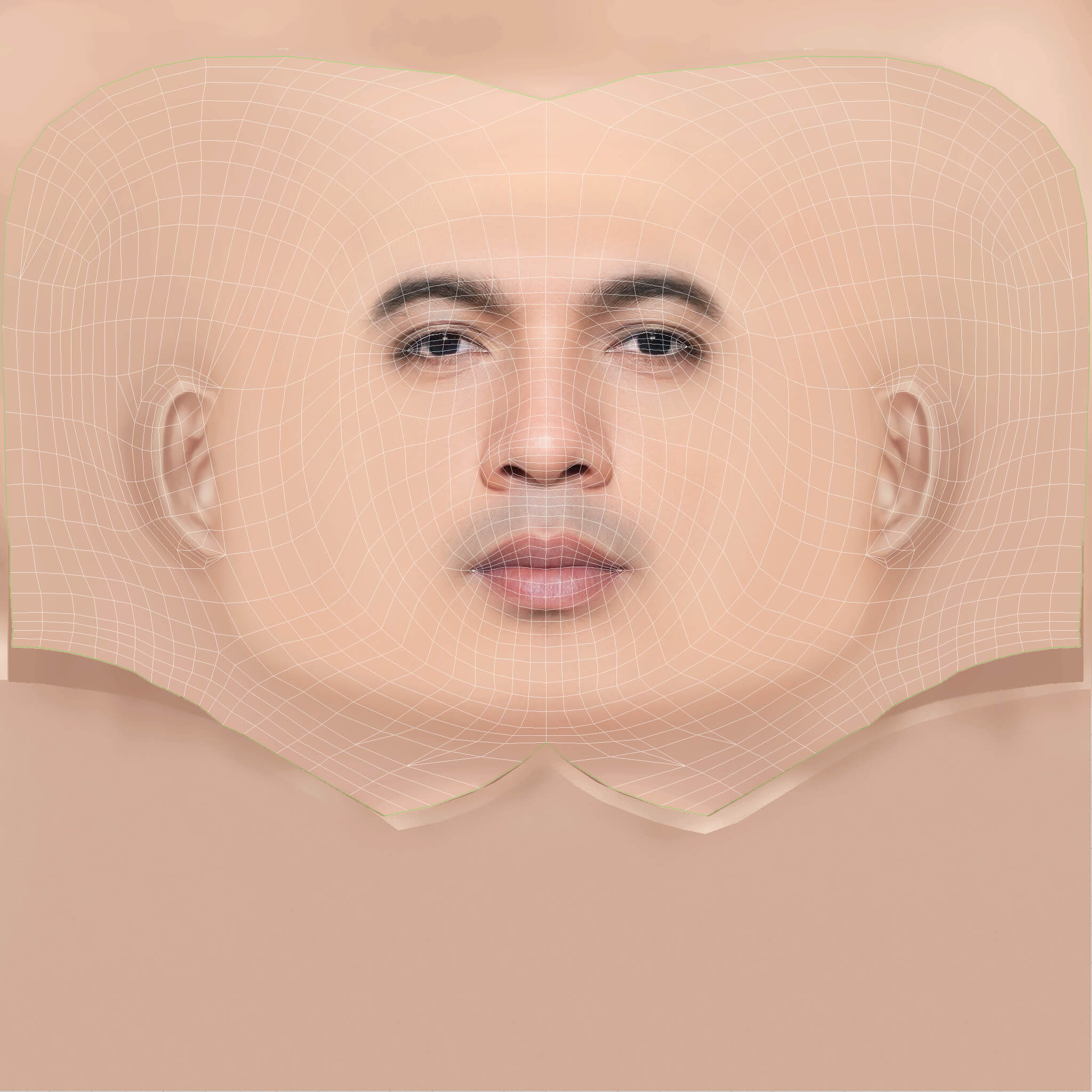 Low Poly Naezy Rapper Head 3D Model