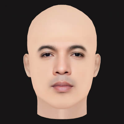 Low Poly Naezy Rapper Head