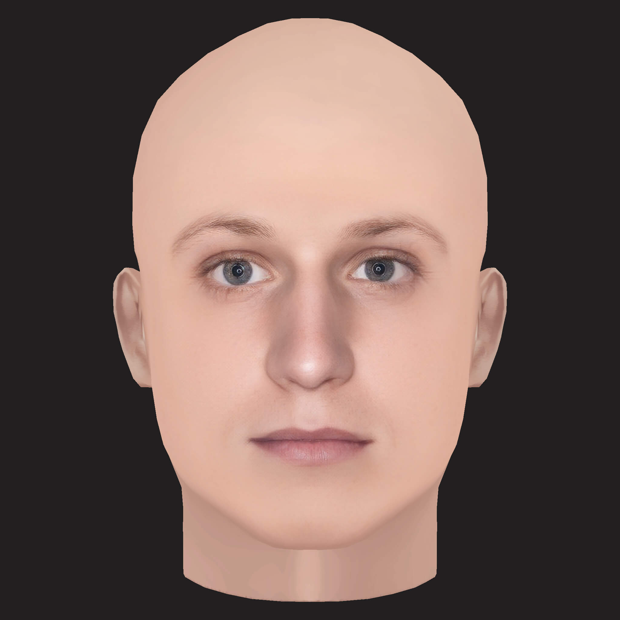 Low Poly NF Rapper Head 3D Model