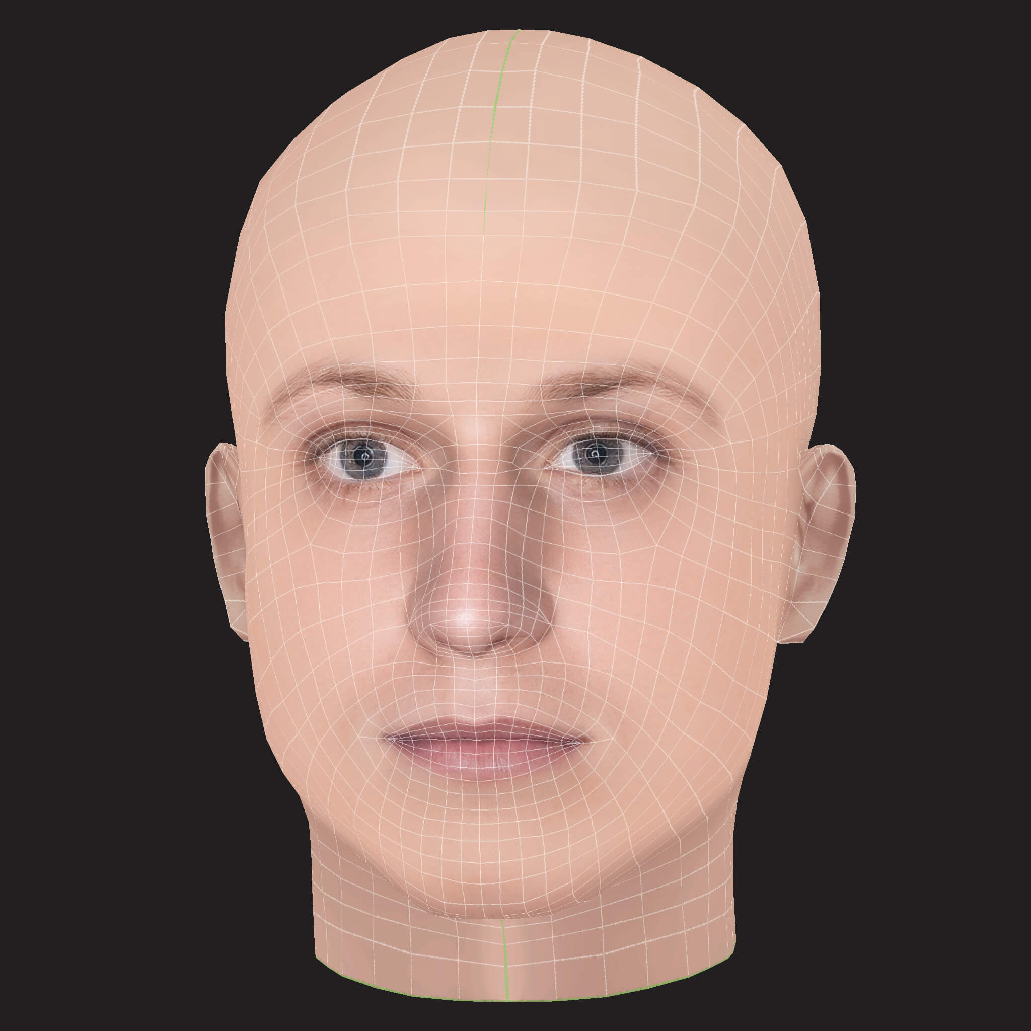 Low Poly NF Rapper Head 3D Model