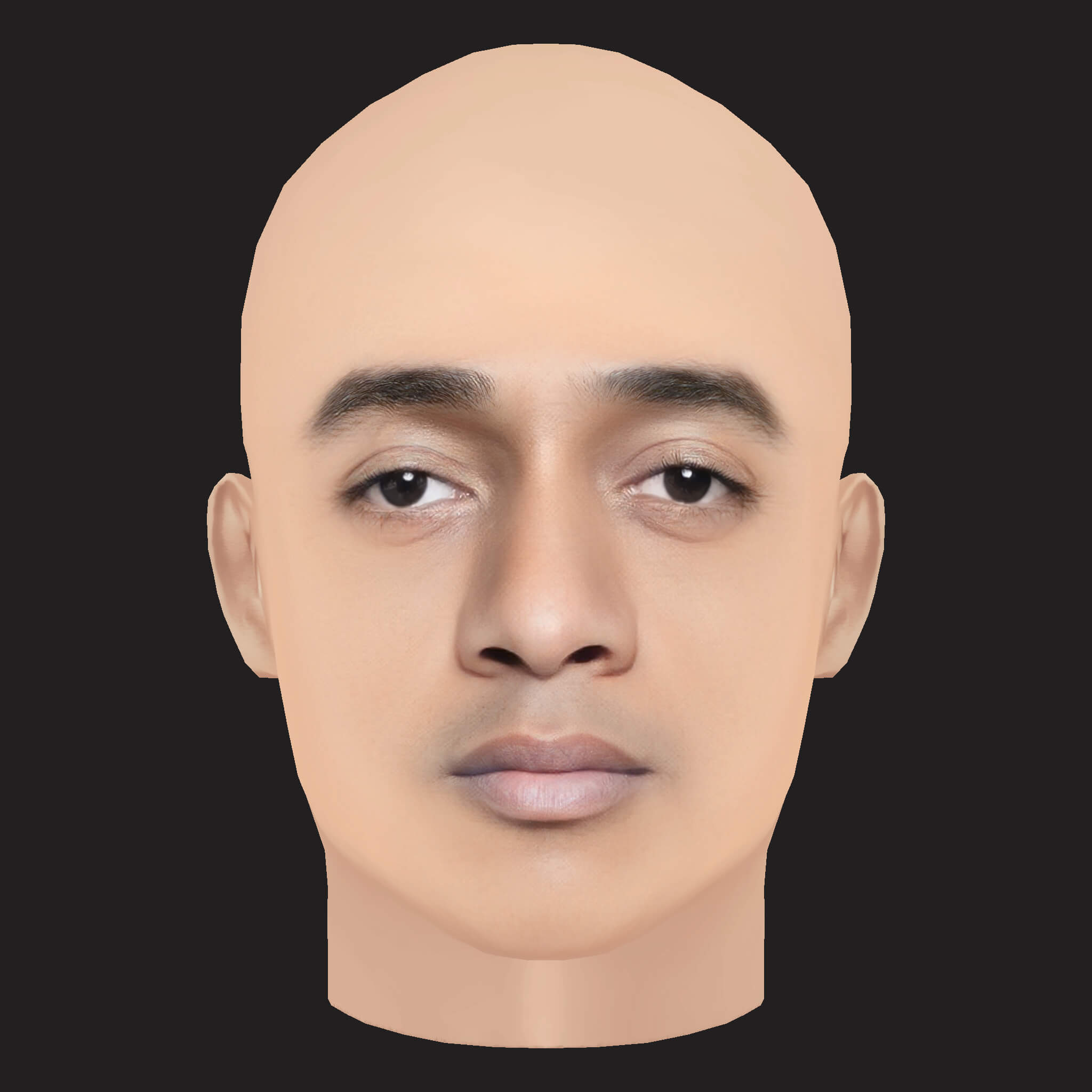 Low Poly Nipsey Hussle Rapper Head 3D Model