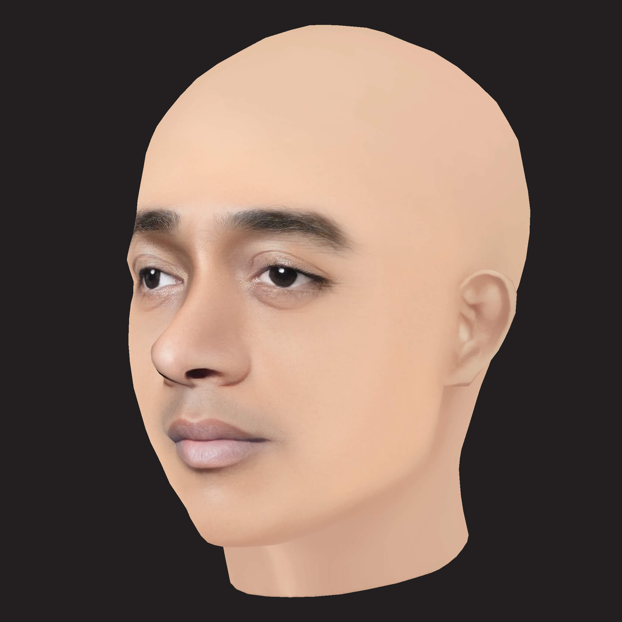 Low Poly Nipsey Hussle Rapper Head 3D Model