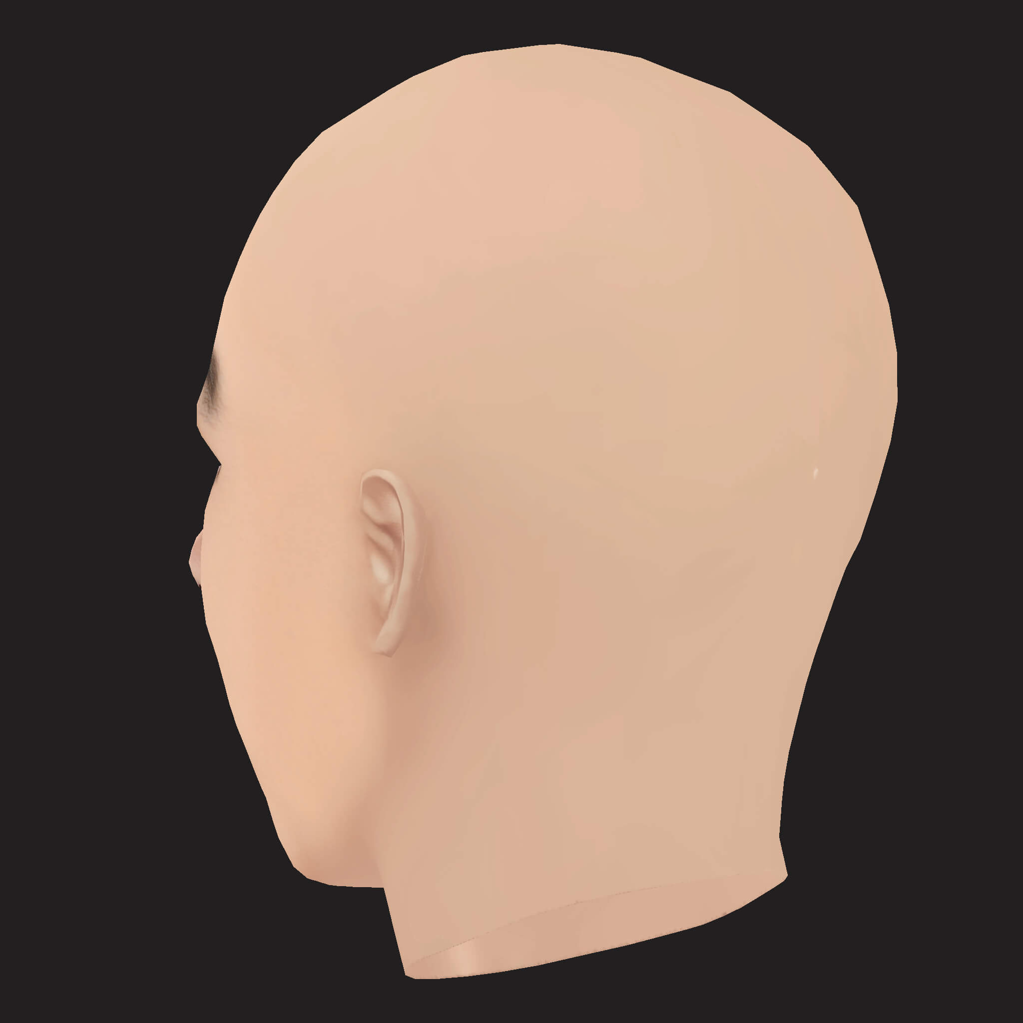 Low Poly Nipsey Hussle Rapper Head 3D Model