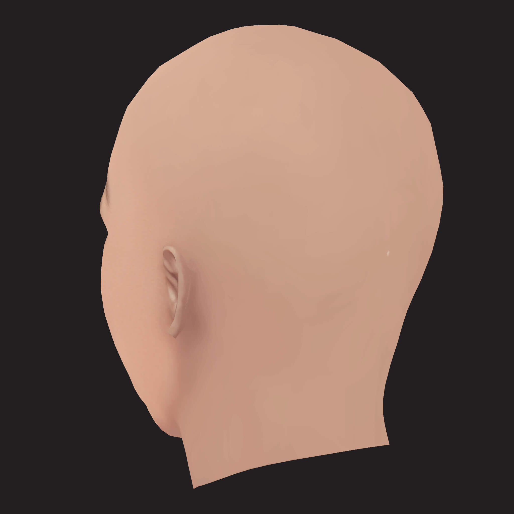 Low Poly Olamide Rapper Head 3D Model