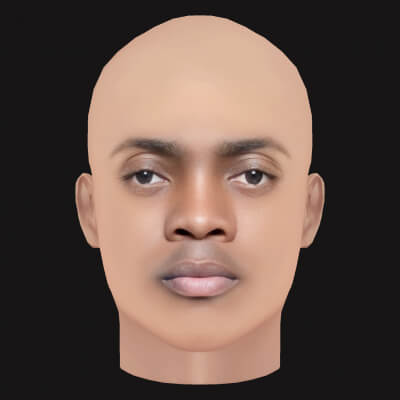 Low Poly Olamide Rapper Head