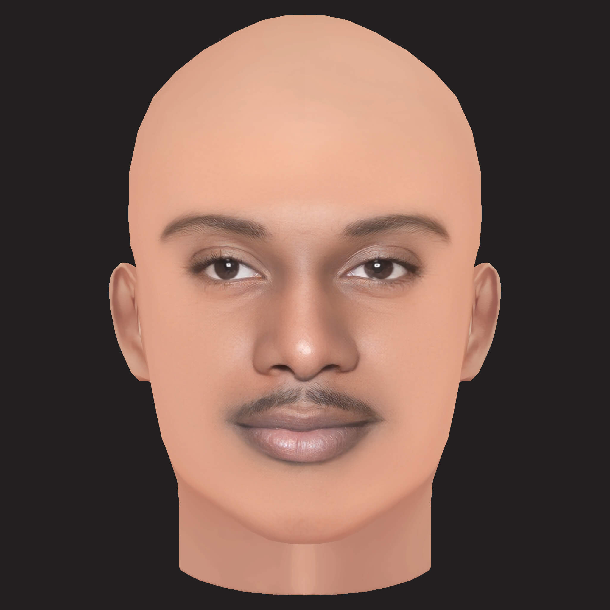 Low Poly Playboi Carti Rapper Head 3D Model