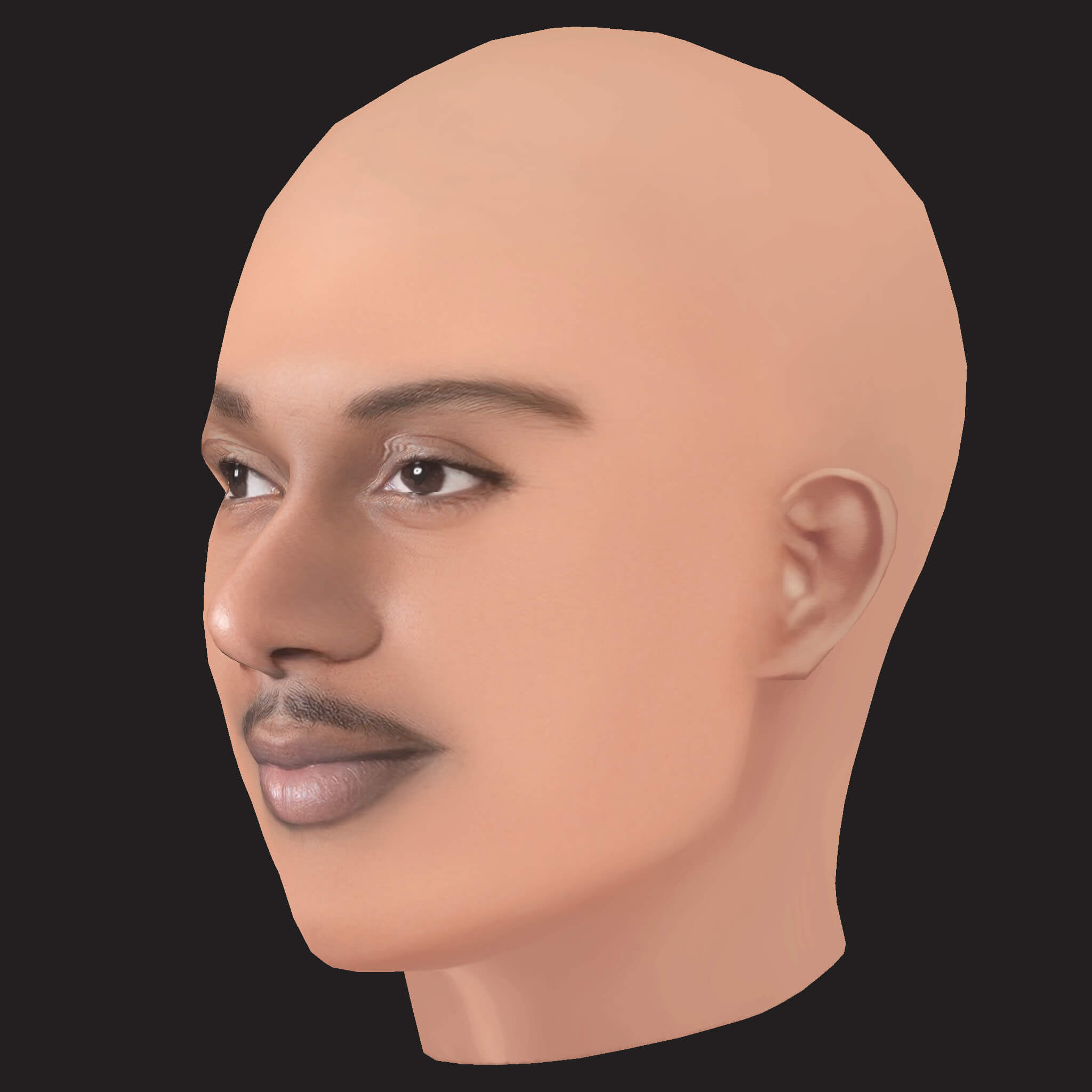 Low Poly Playboi Carti Rapper Head 3D Model