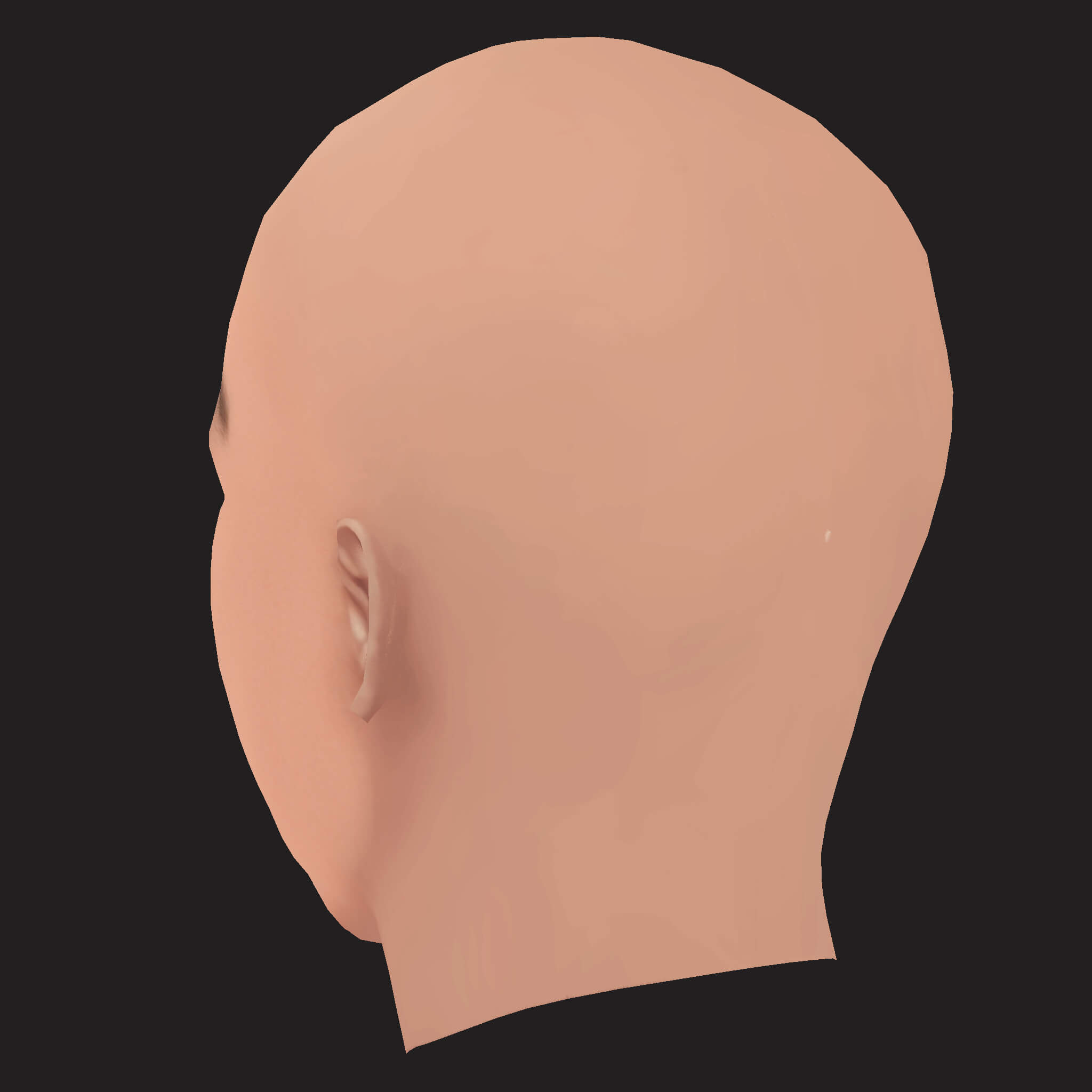Low Poly Playboi Carti Rapper Head 3D Model