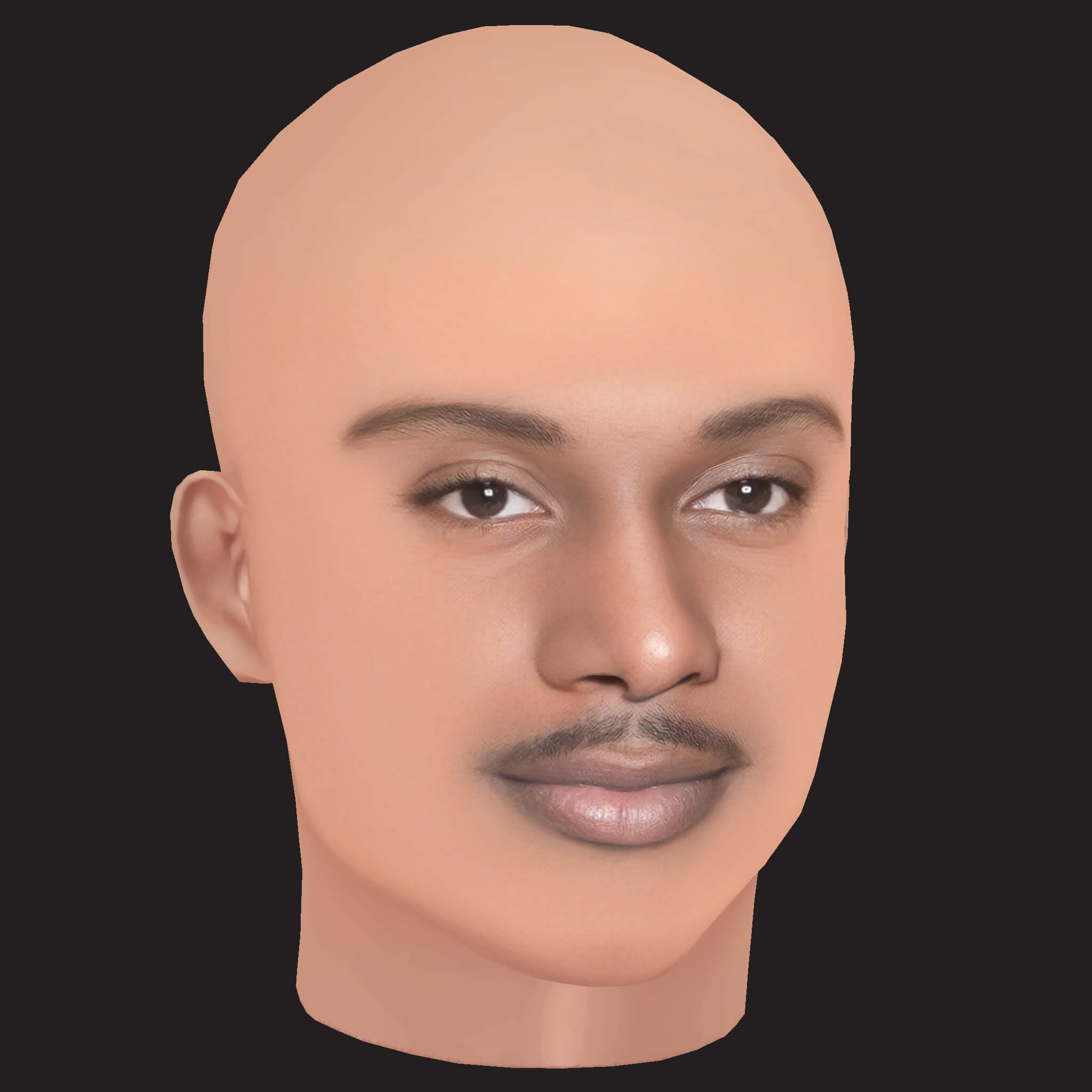 Low Poly Playboi Carti Rapper Head 3D Model