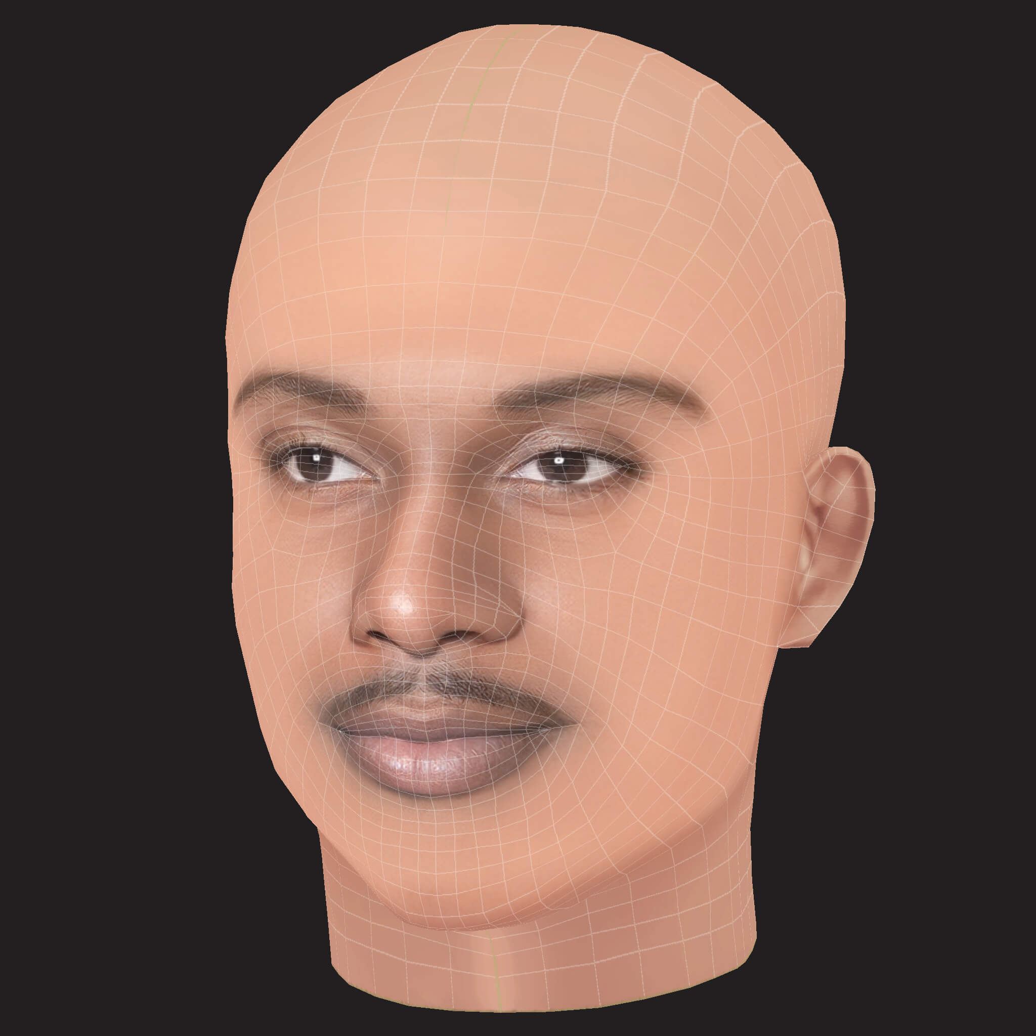 Low Poly Playboi Carti Rapper Head 3D Model