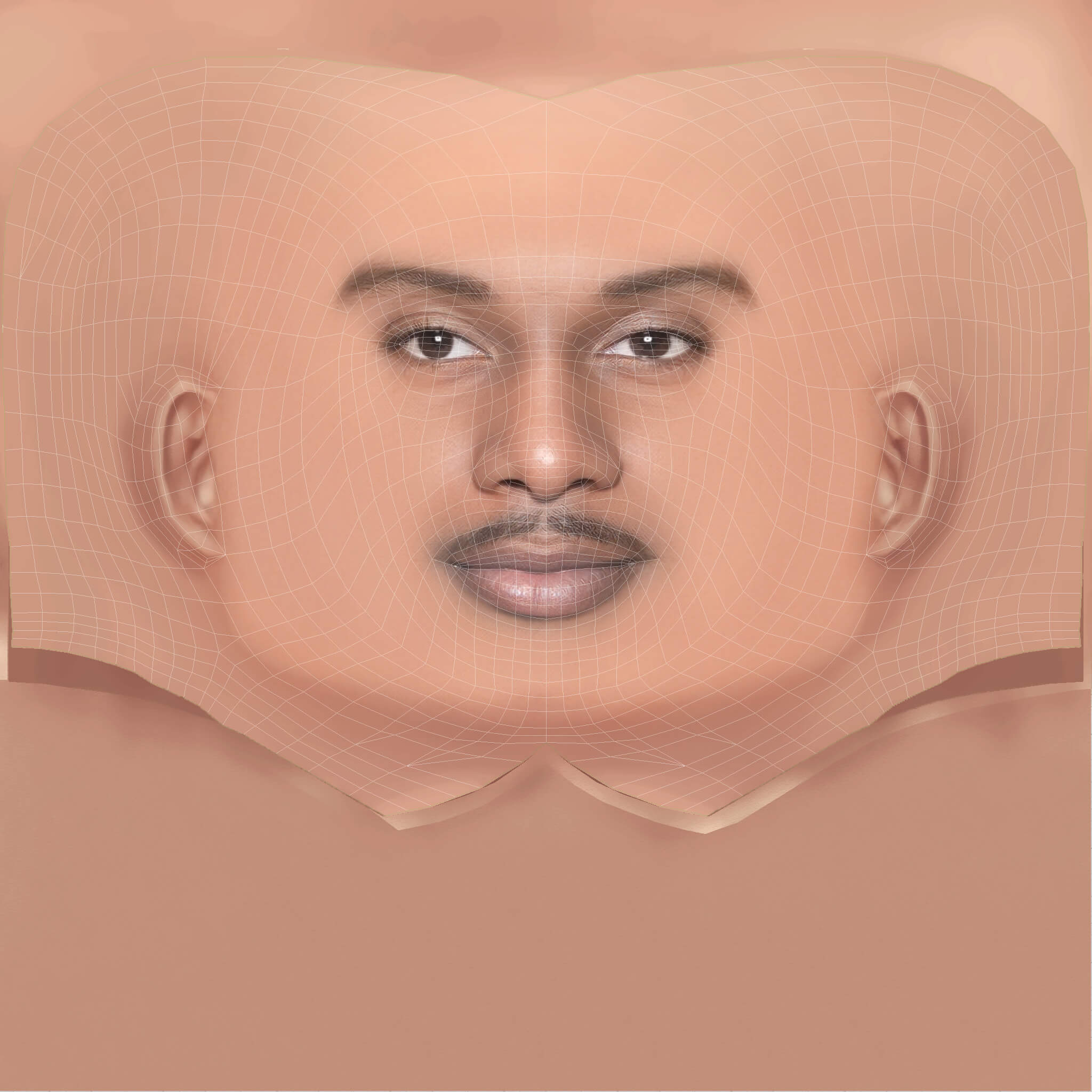 Low Poly Playboi Carti Rapper Head 3D Model