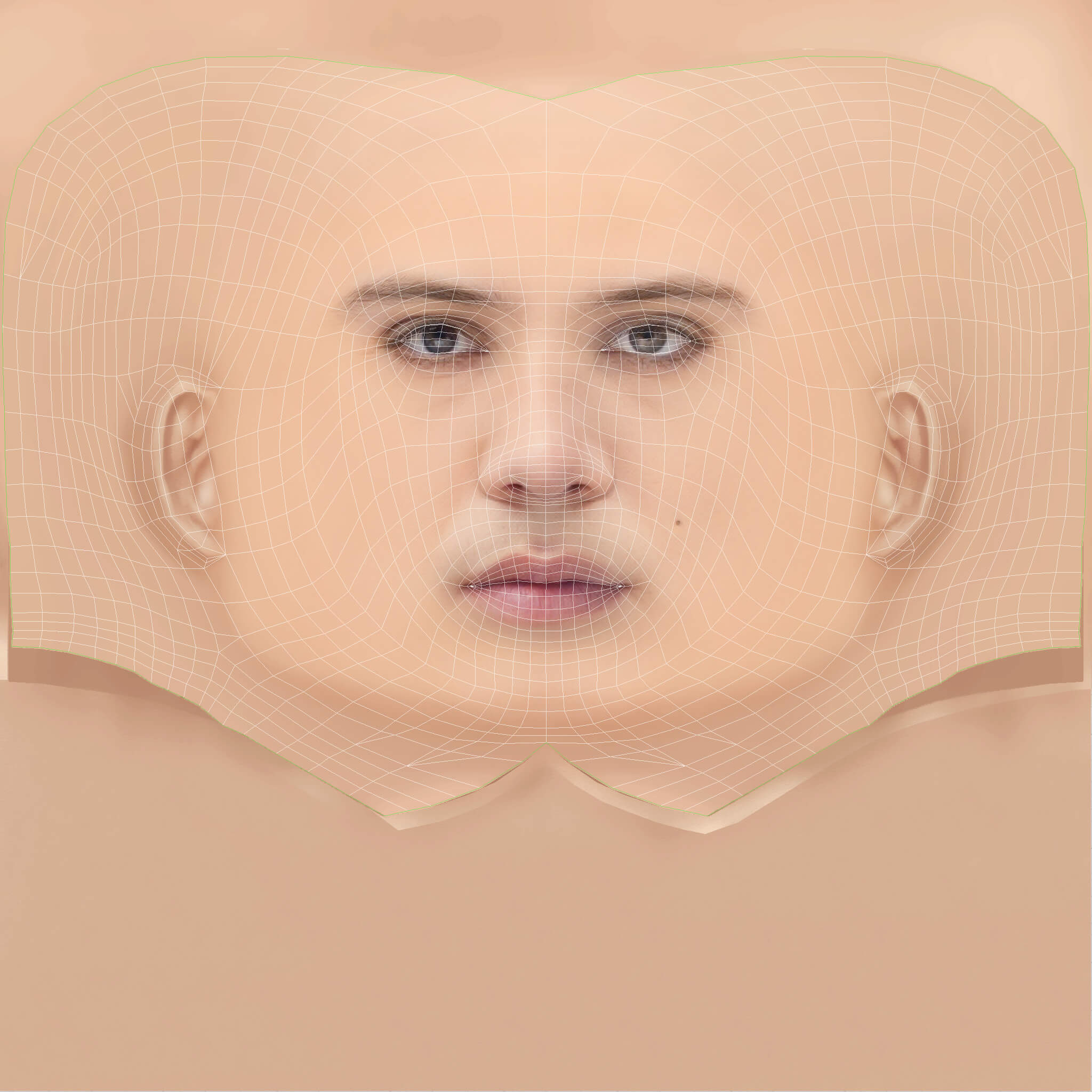 Low Poly PLK Rapper Head 3D Model