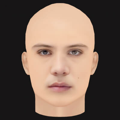 Low Poly PLK Rapper Head