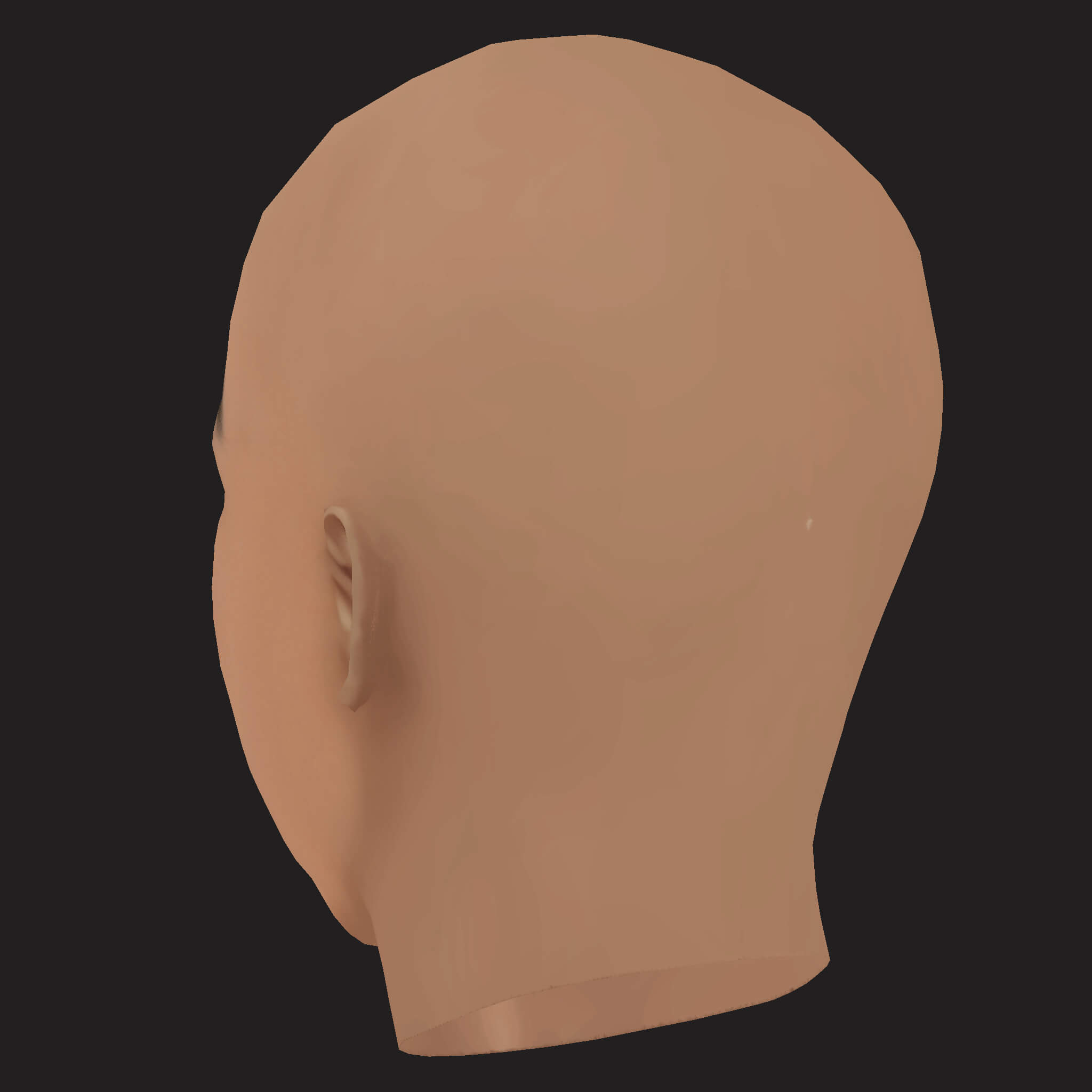 Low Poly Pop Smoke Rapper Head 3D Model