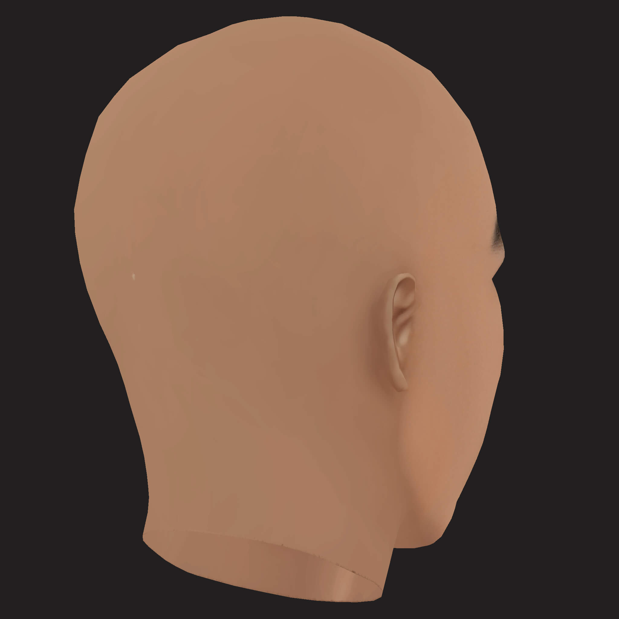 Low Poly Pop Smoke Rapper Head 3D Model