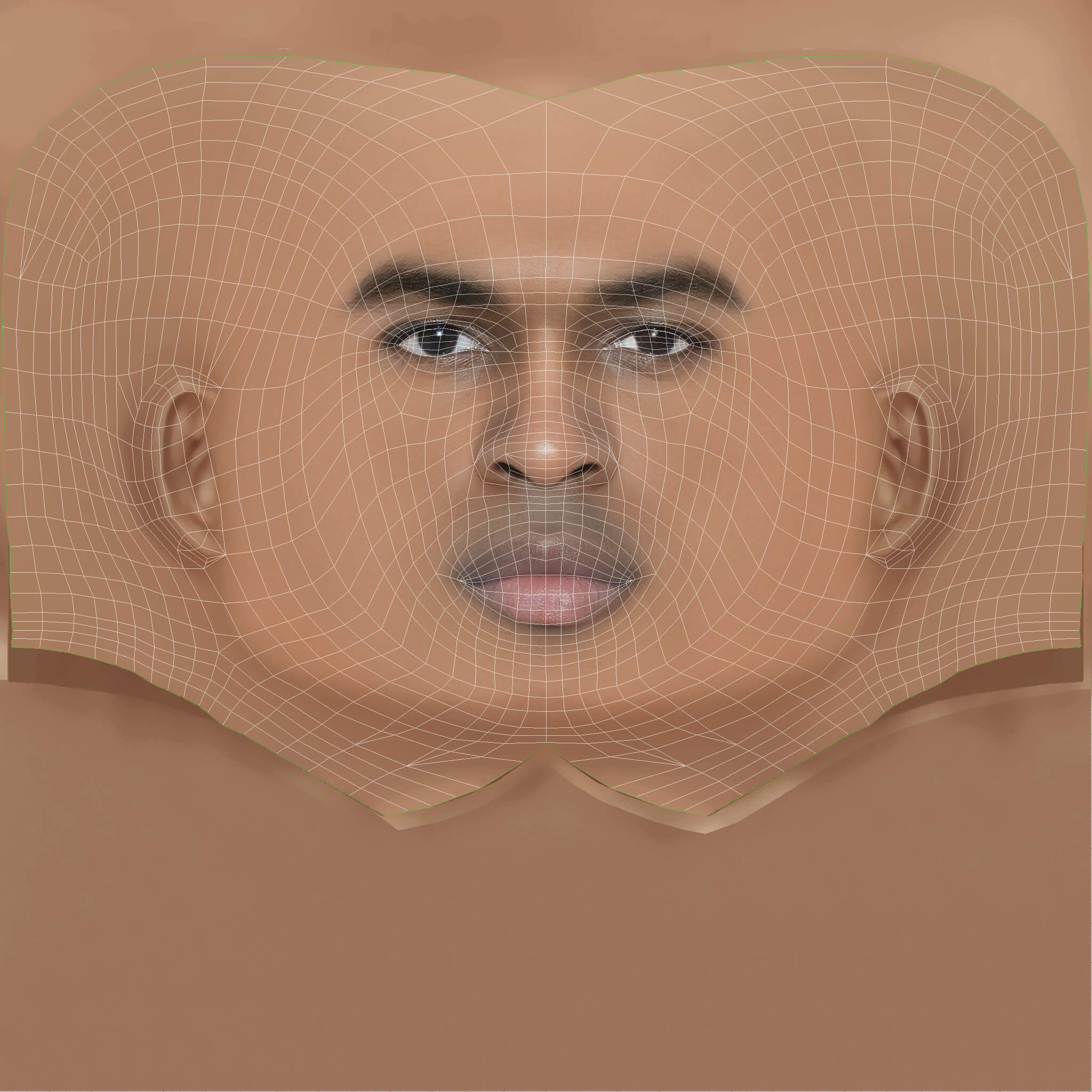 Low Poly Pop Smoke Rapper Head 3D Model