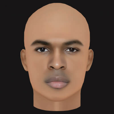 Low Poly Pop Smoke Rapper Head