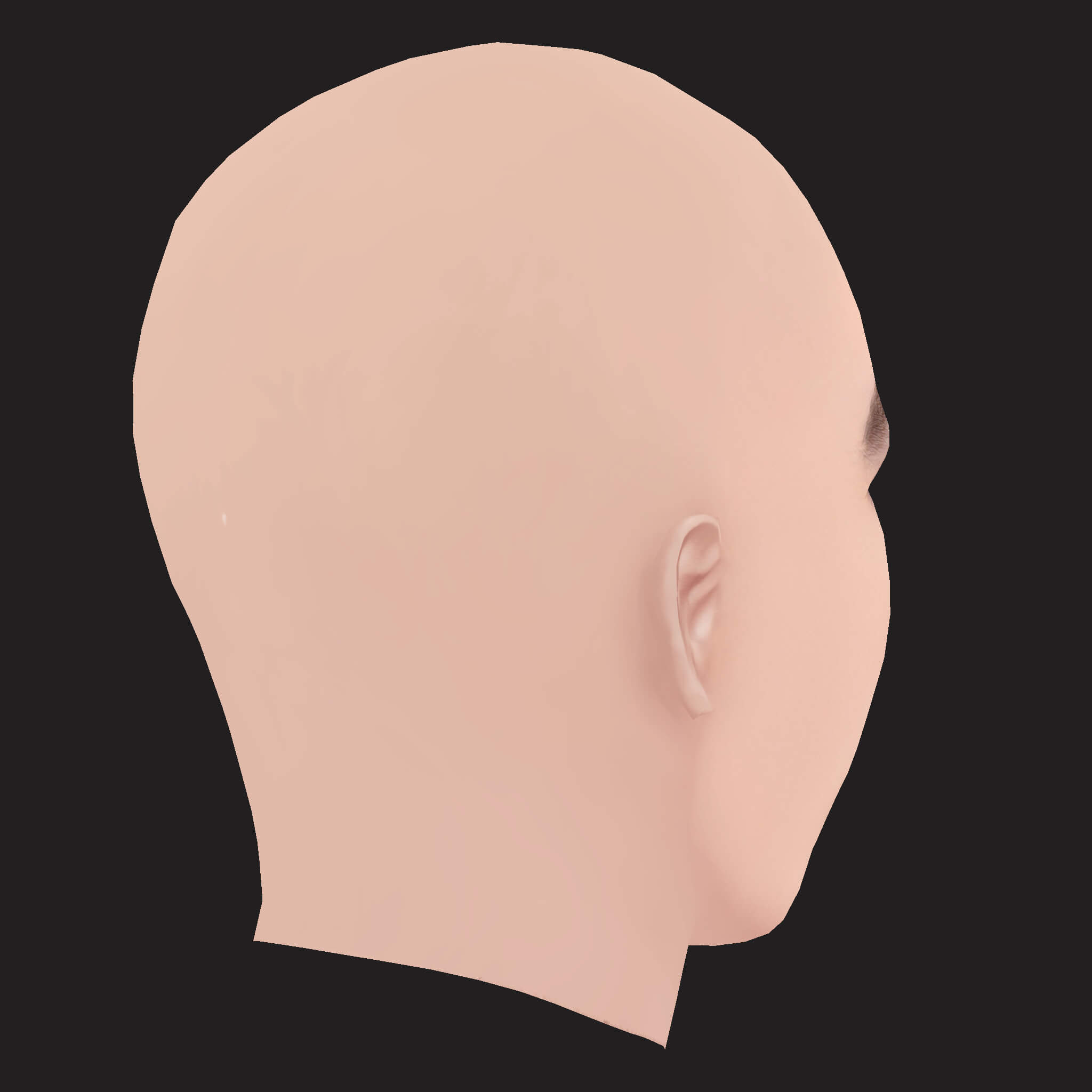 Low Poly Post Malone Rapper Head 3D Model
