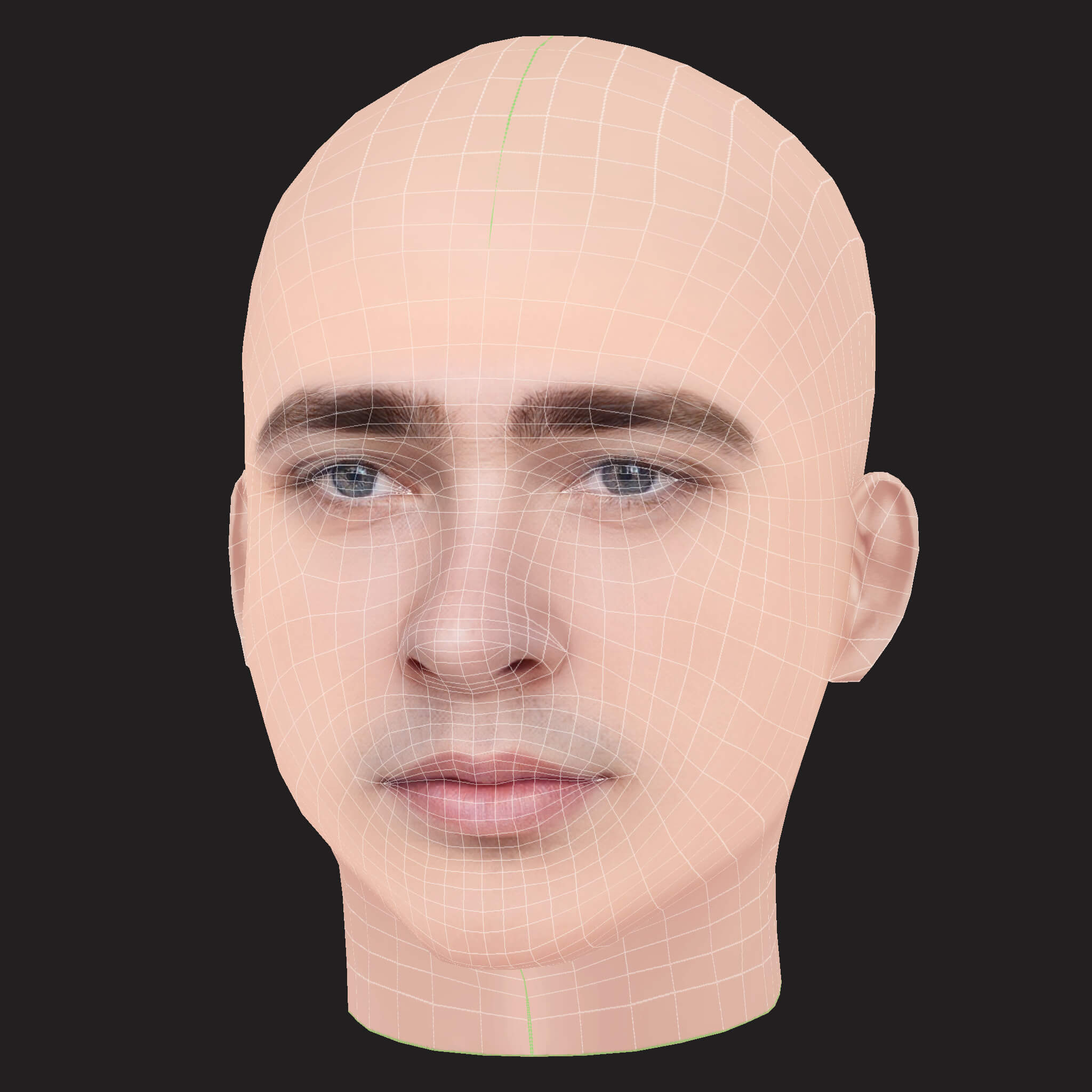 Low Poly Post Malone Rapper Head 3D Model