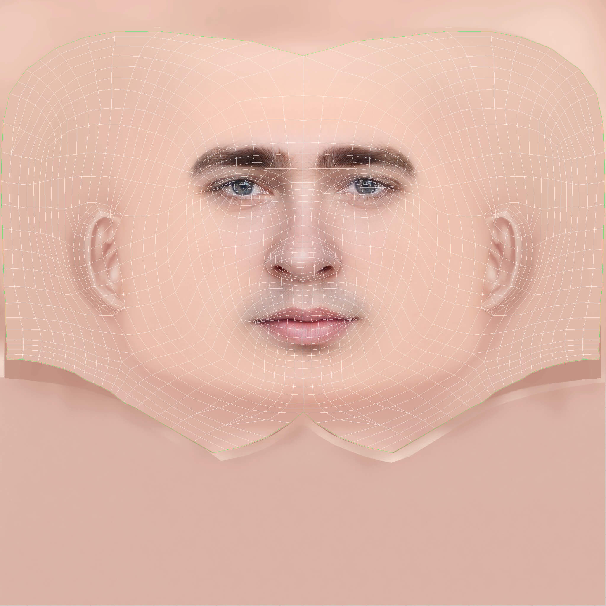 Low Poly Post Malone Rapper Head 3D Model