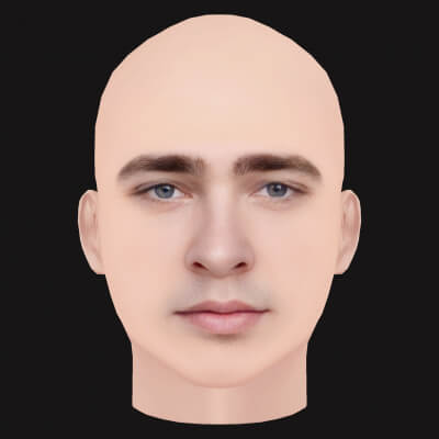 Low Poly Post Malone Rapper Head