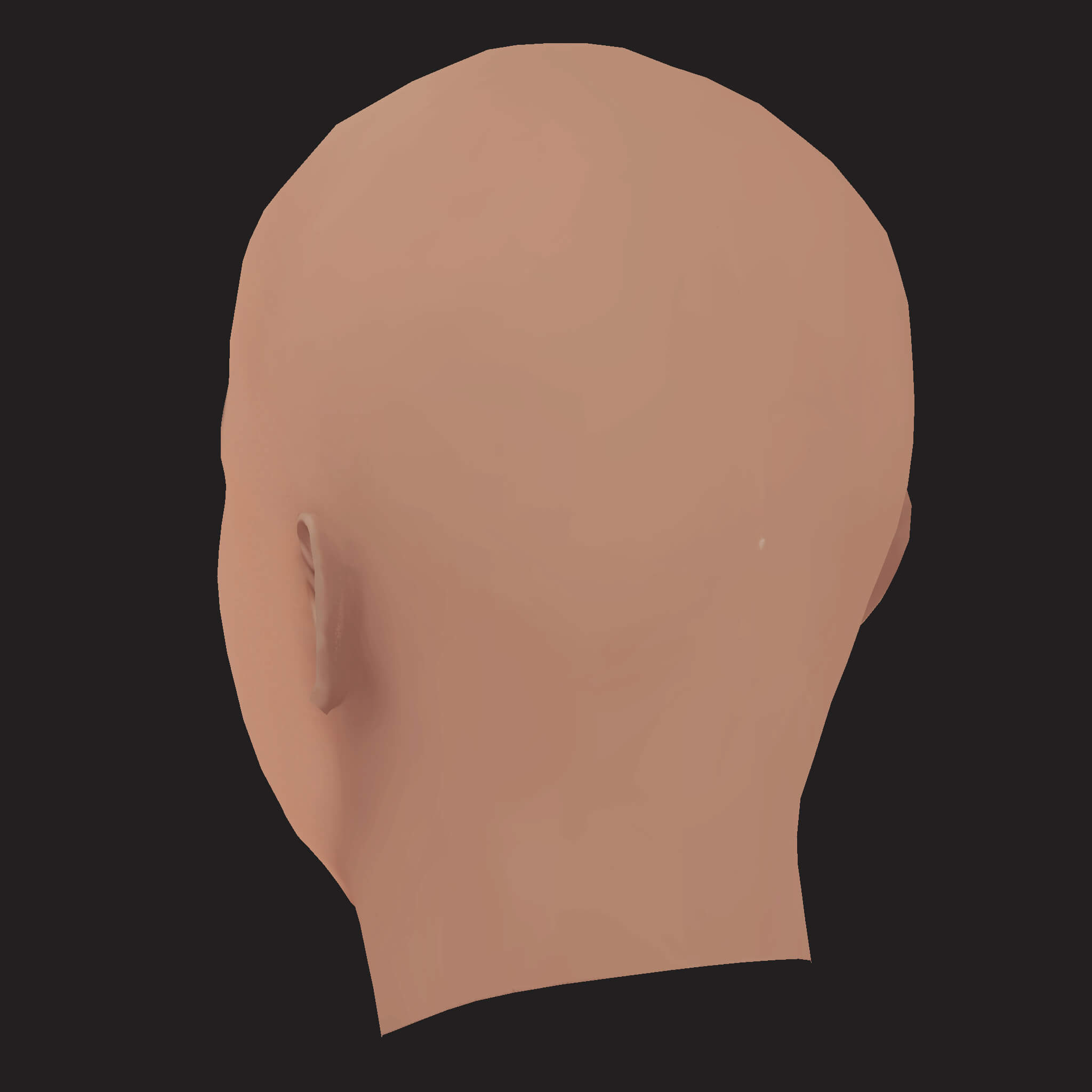 Low Poly Pusha T Rapper Head 3D Model