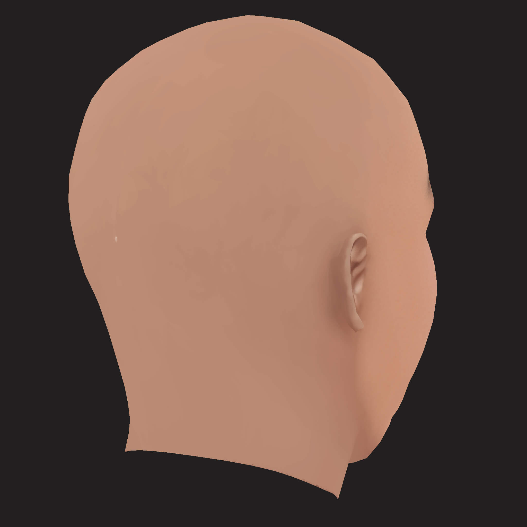 Low Poly Rick Ross Rapper Head 3D Model