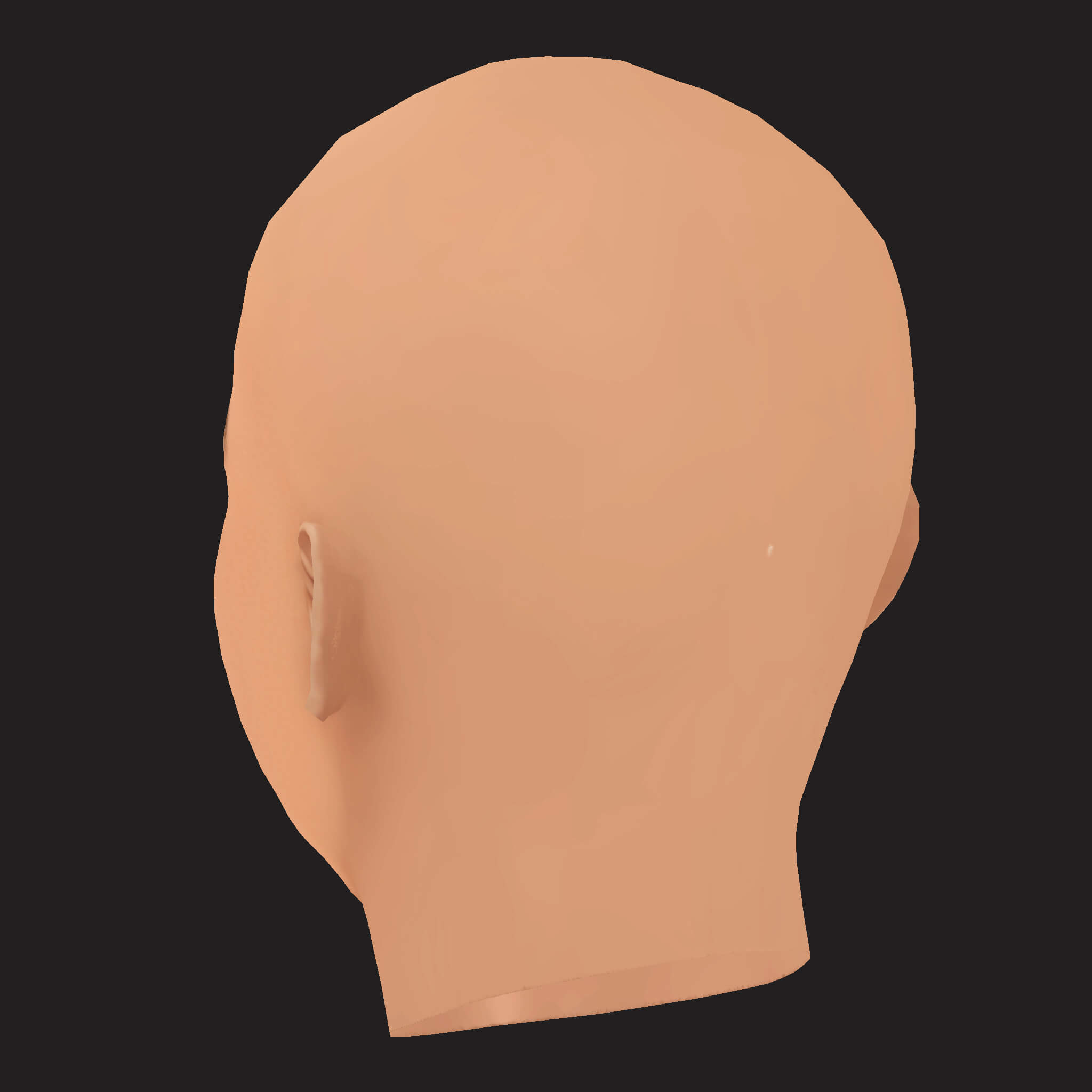Low Poly Roddy Ricch Rapper Head 3D Model