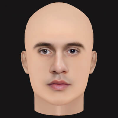 Low Poly Russ Rapper Head