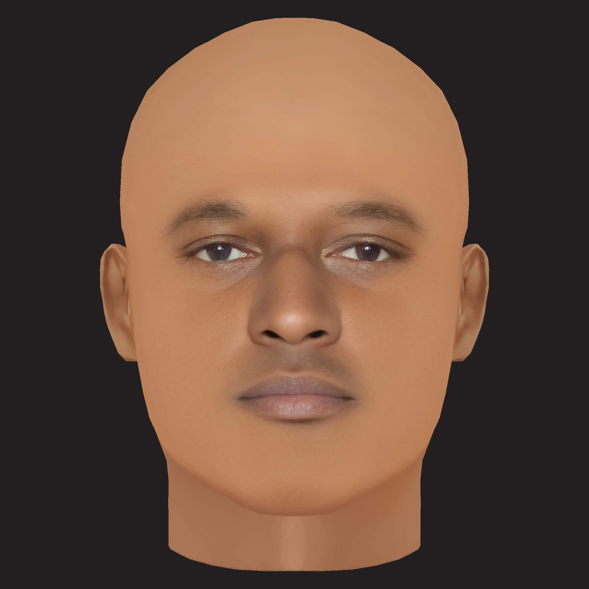 Low Poly Schoolboy Q Rapper Head 3D Model