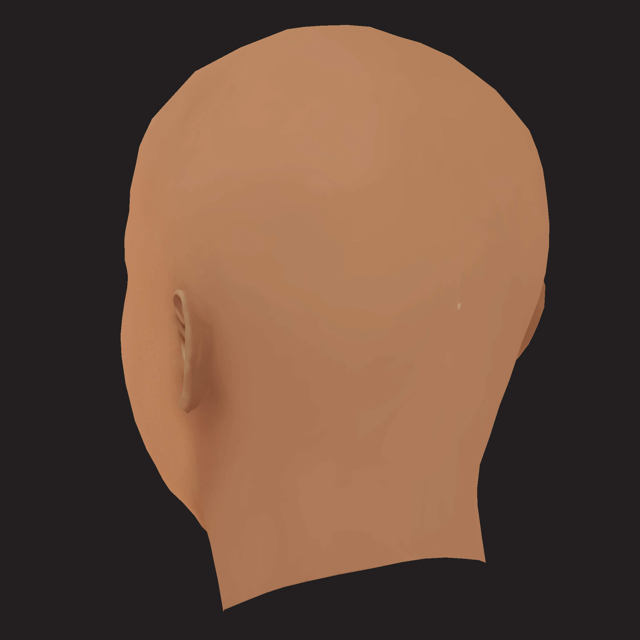 Low Poly Schoolboy Q Rapper Head 3D Model