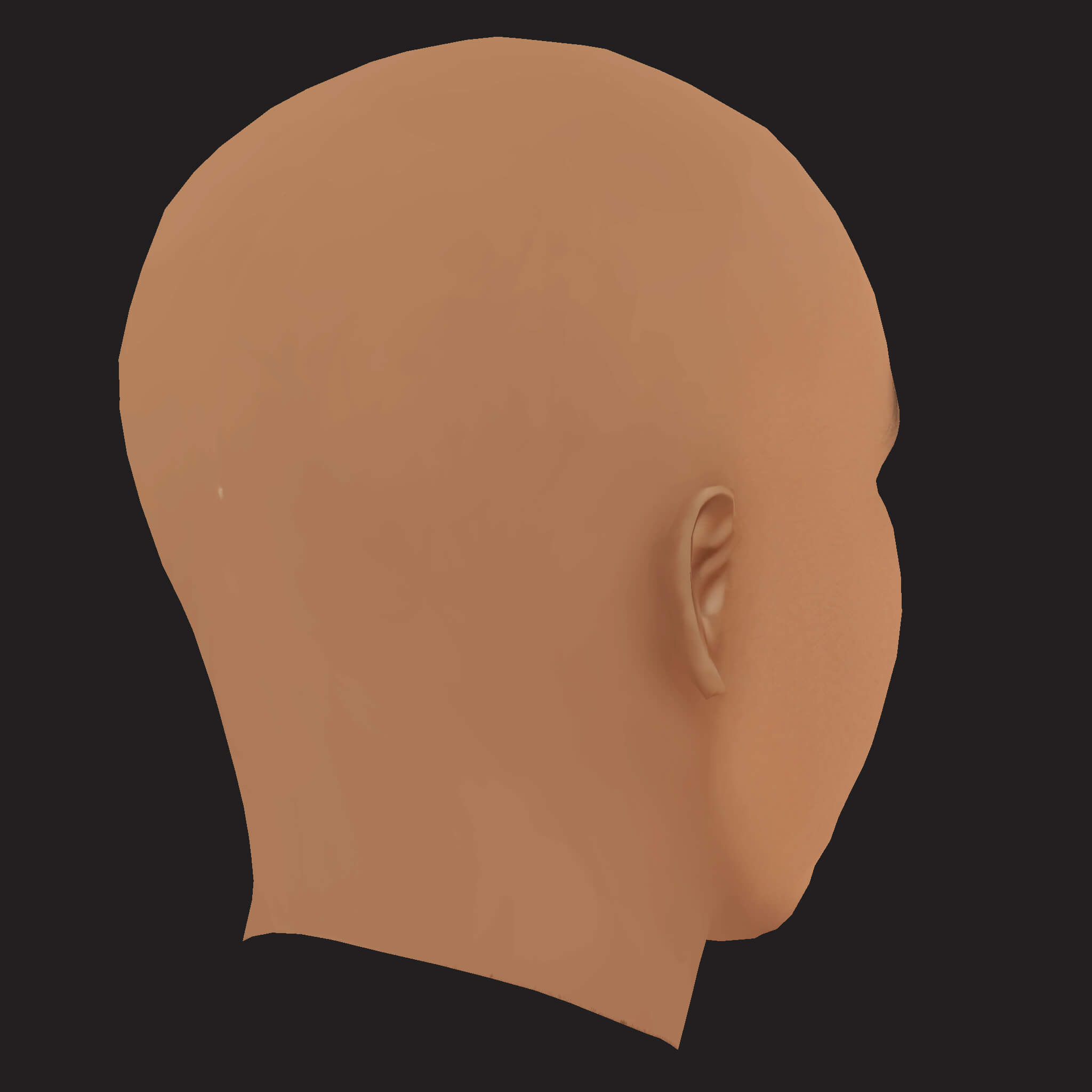 Low Poly Schoolboy Q Rapper Head 3D Model