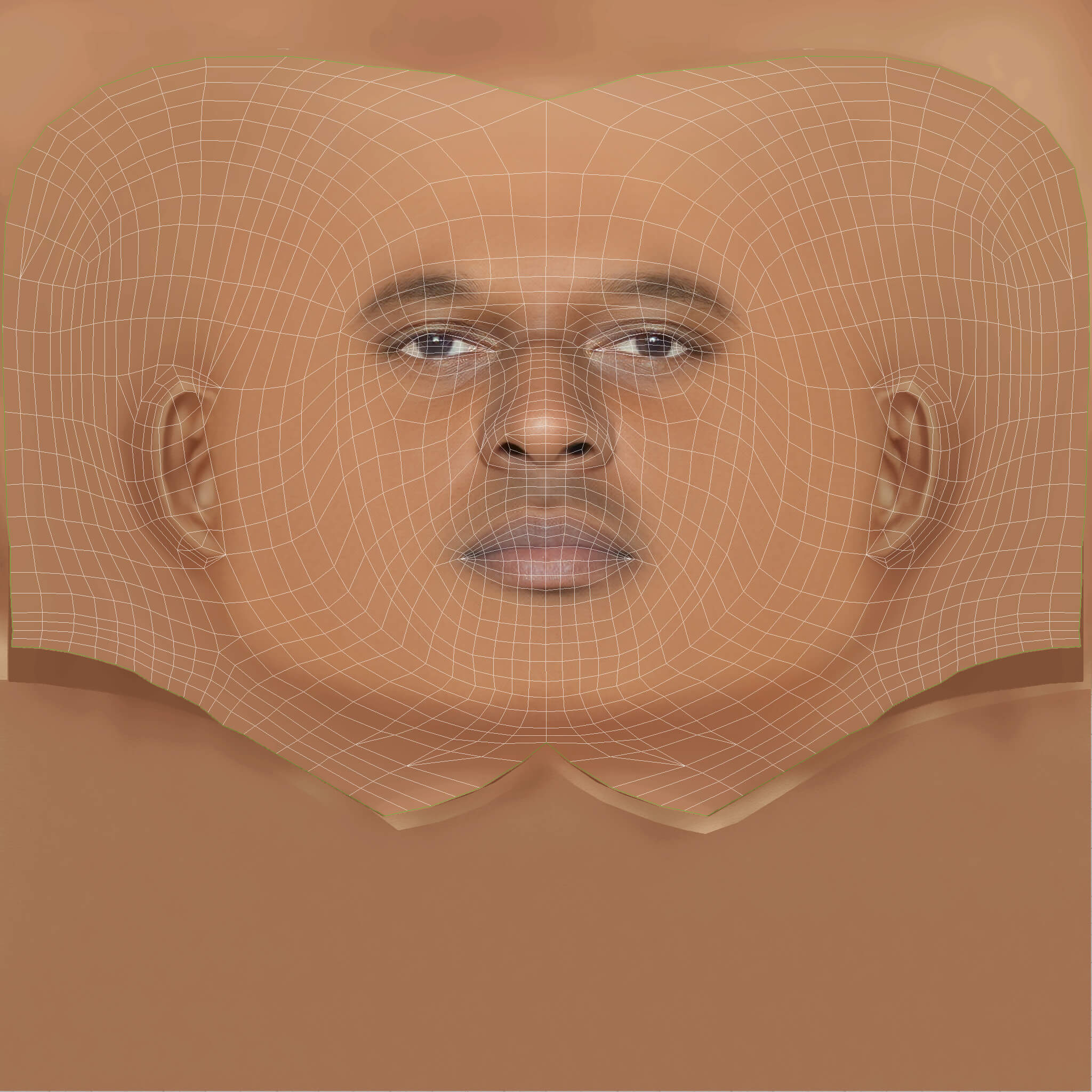 Low Poly Schoolboy Q Rapper Head 3D Model