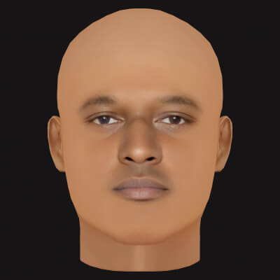 Low Poly Schoolboy Q Rapper Head