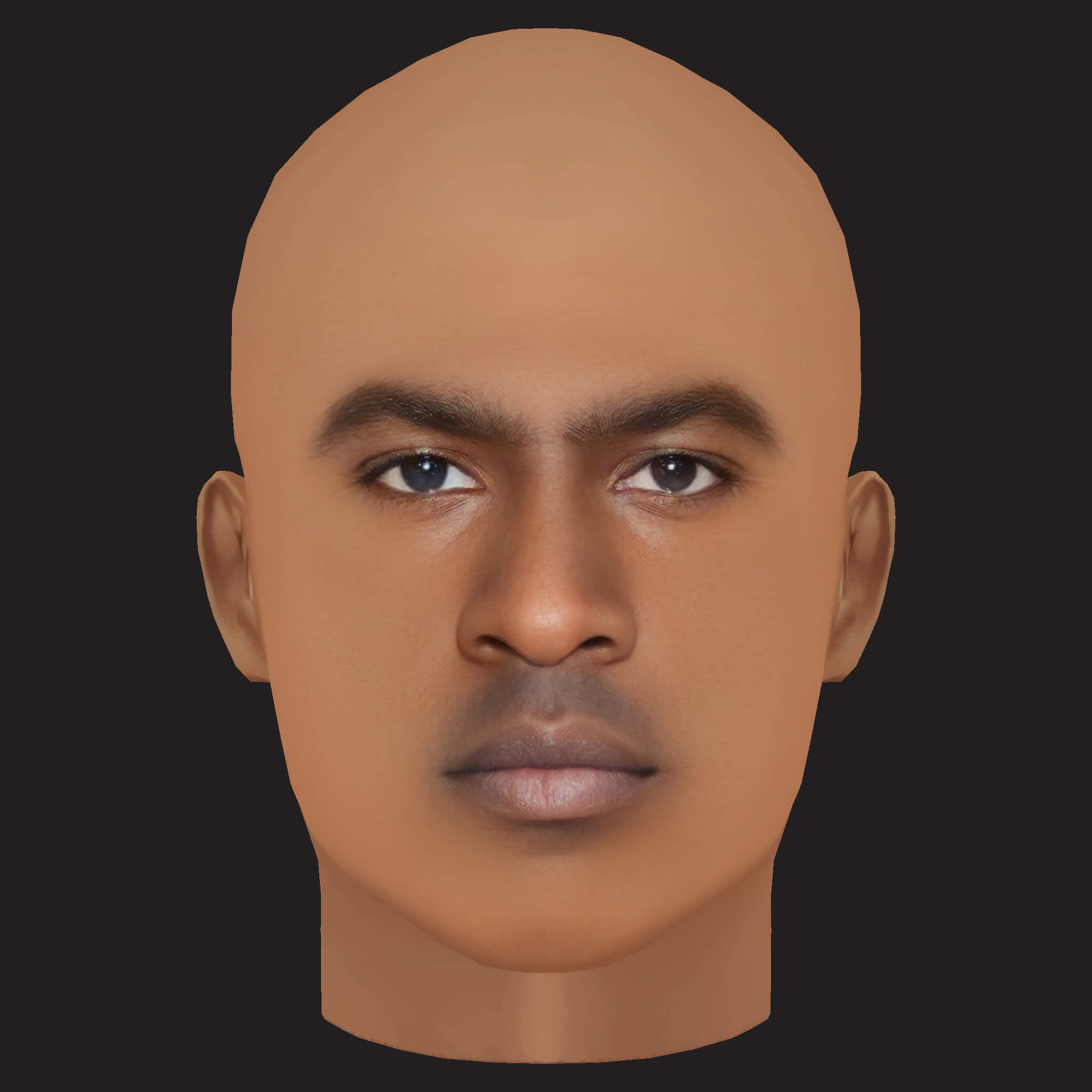 Low Poly Skepta Rapper Head 3D Model