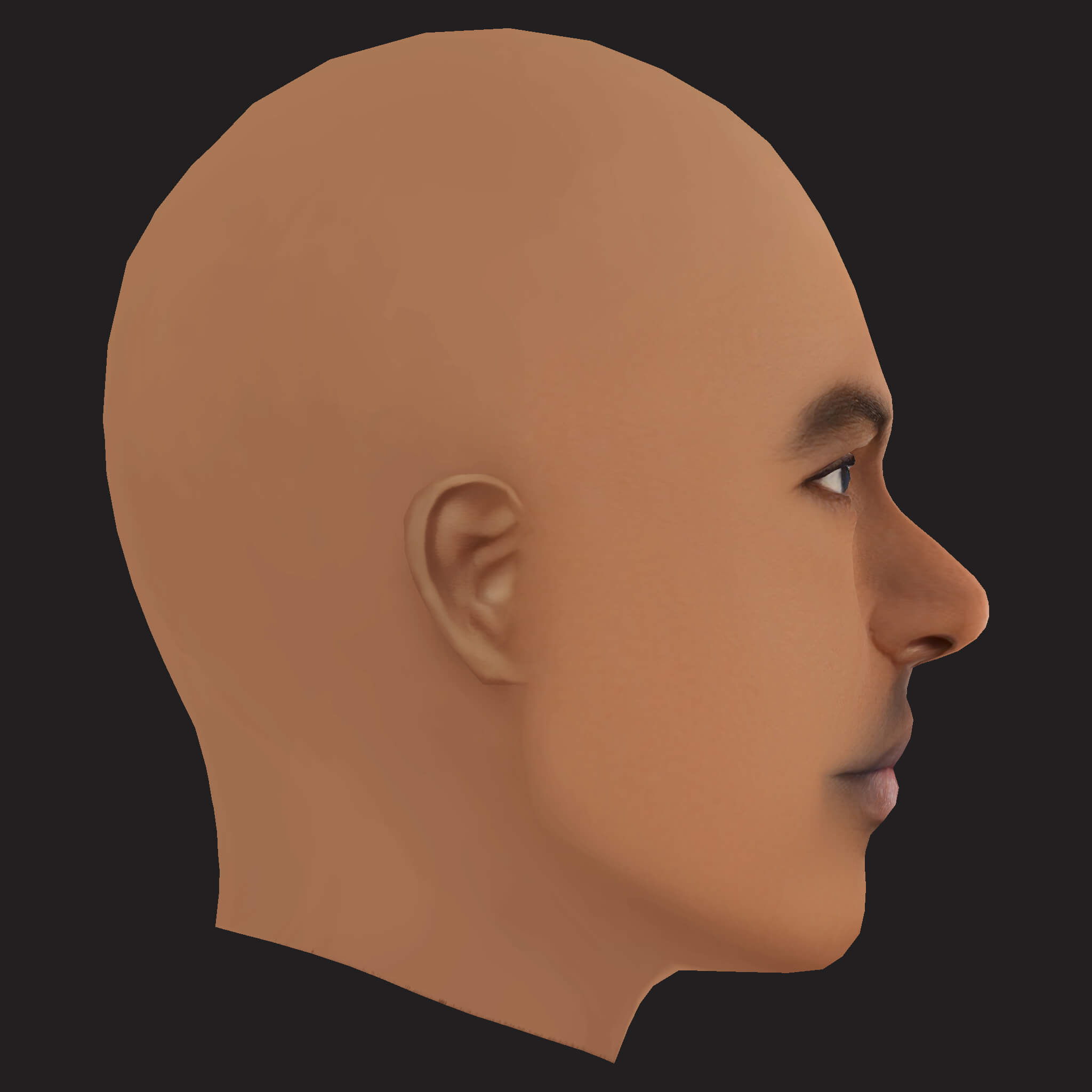 Low Poly Skepta Rapper Head 3D Model