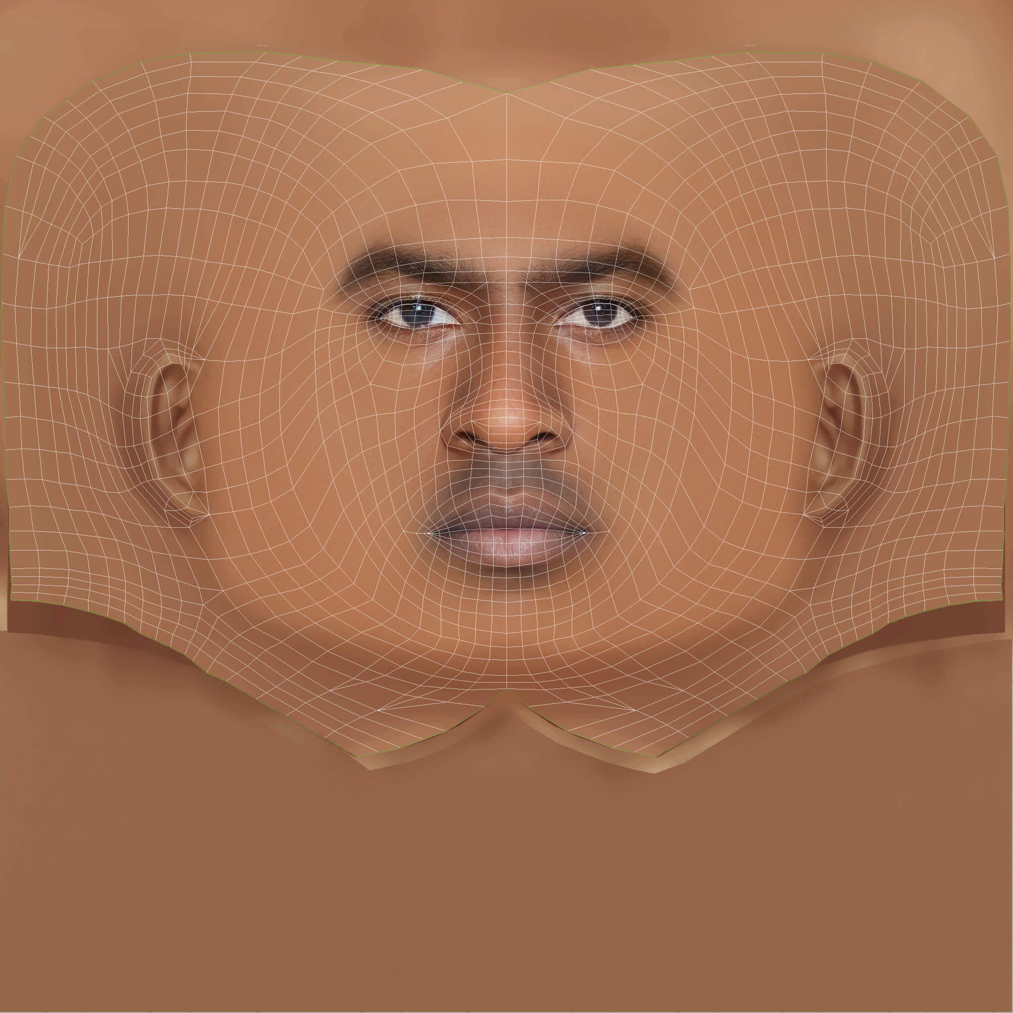 Low Poly Skepta Rapper Head 3D Model