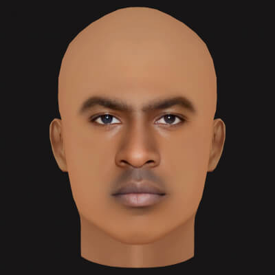 Low Poly Skepta Rapper Head